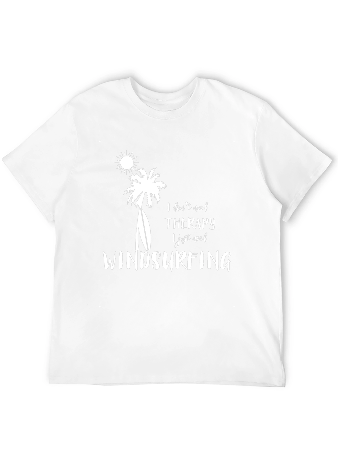 Windsurfing Therapy T-Shirt - Black Cotton Tee