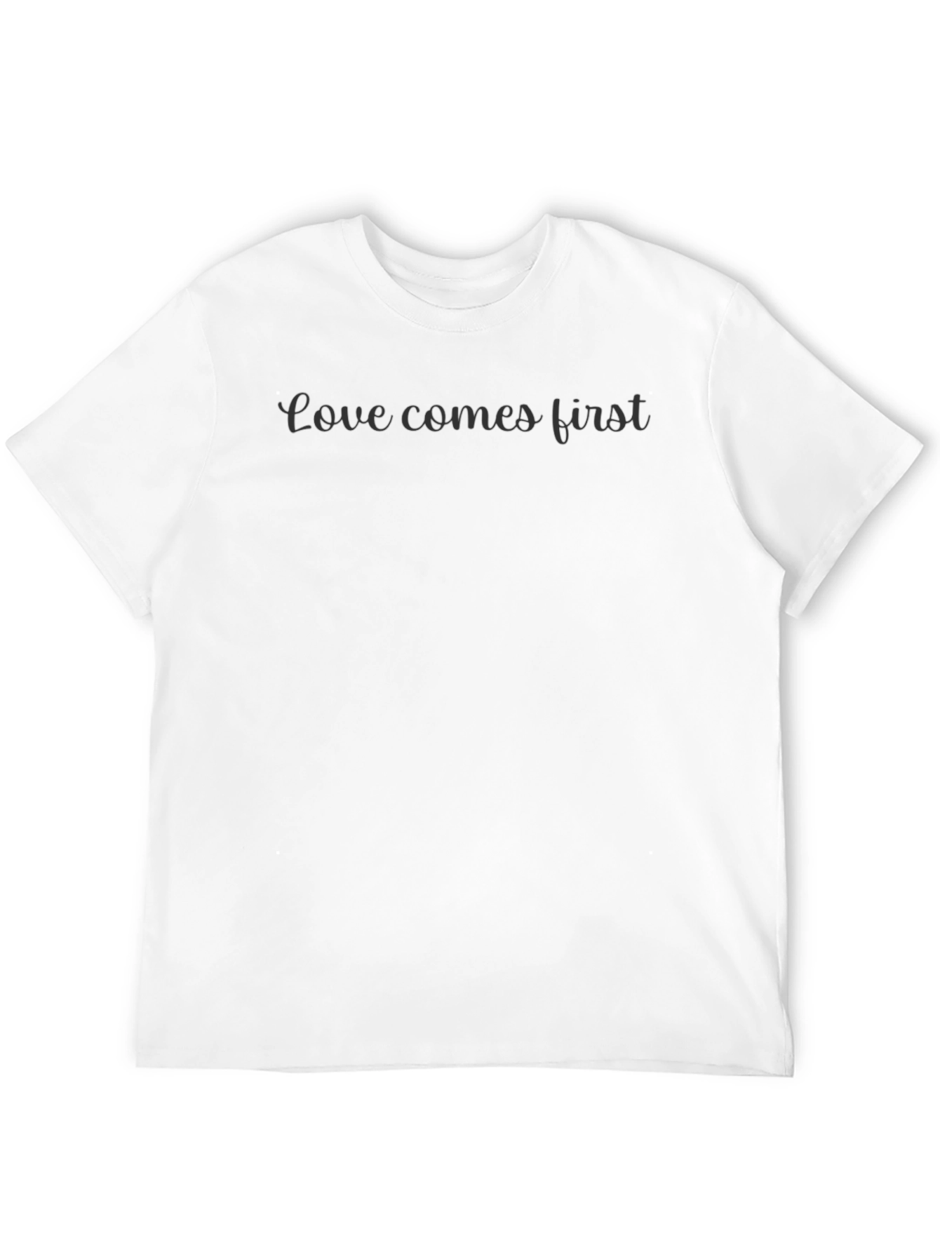Love Comes First - Premium Black T-Shirt