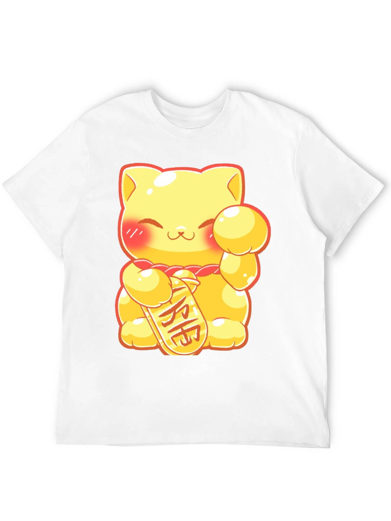 Lucky Cat Graphic Tee - Kawaii Style