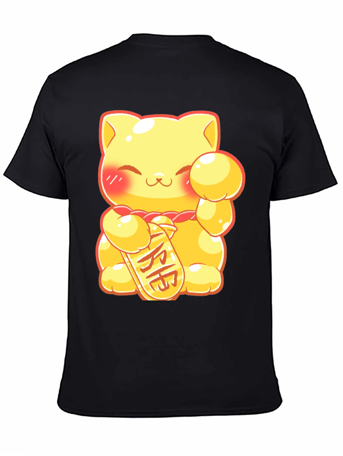 Lucky Cat Graphic Tee - Kawaii Style