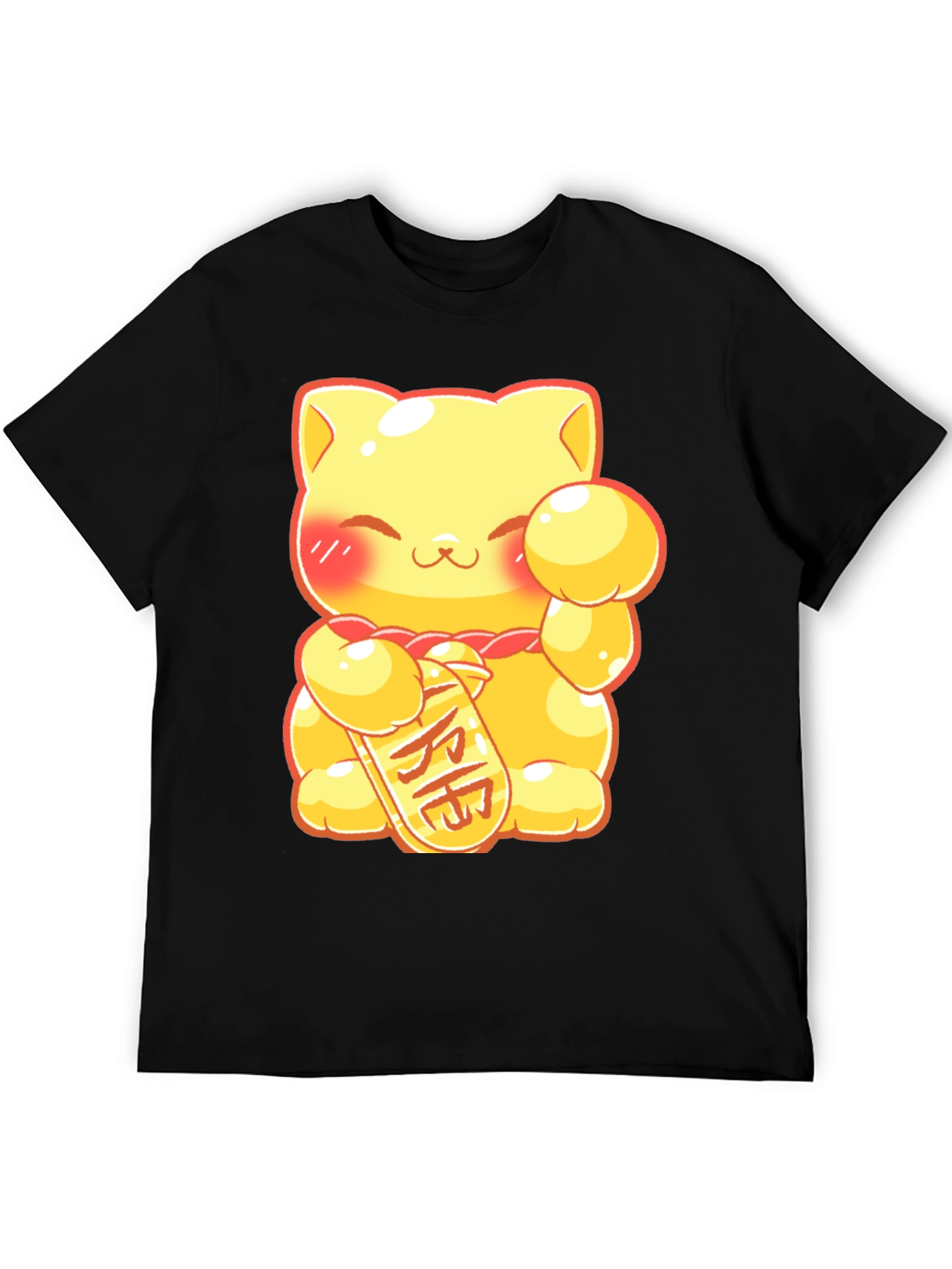 Lucky Cat Graphic Tee - Kawaii Style