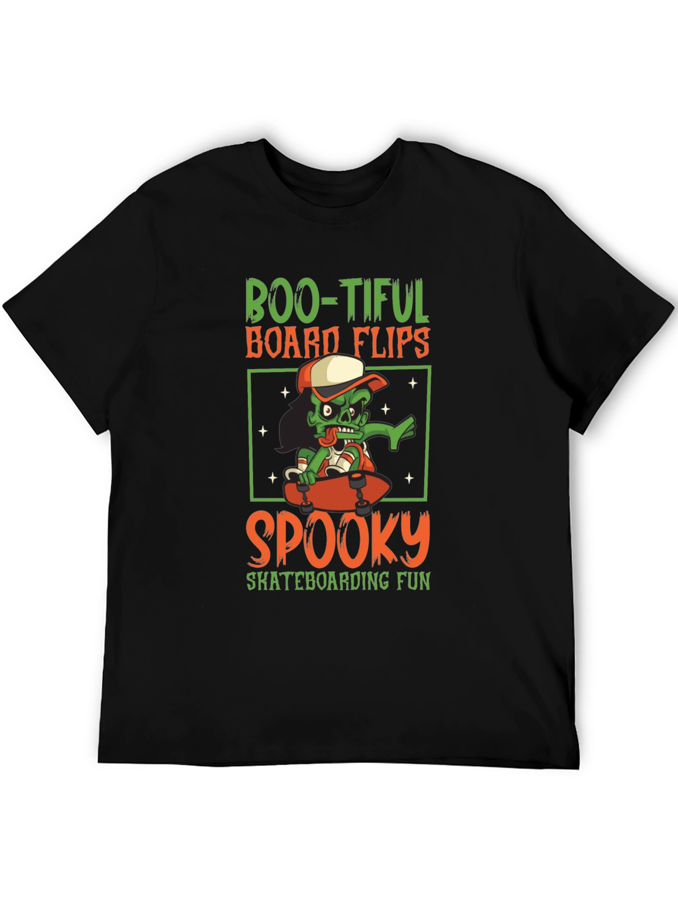 Boo-tiful Skateboarder Graphic Tee - Halloween Shirt