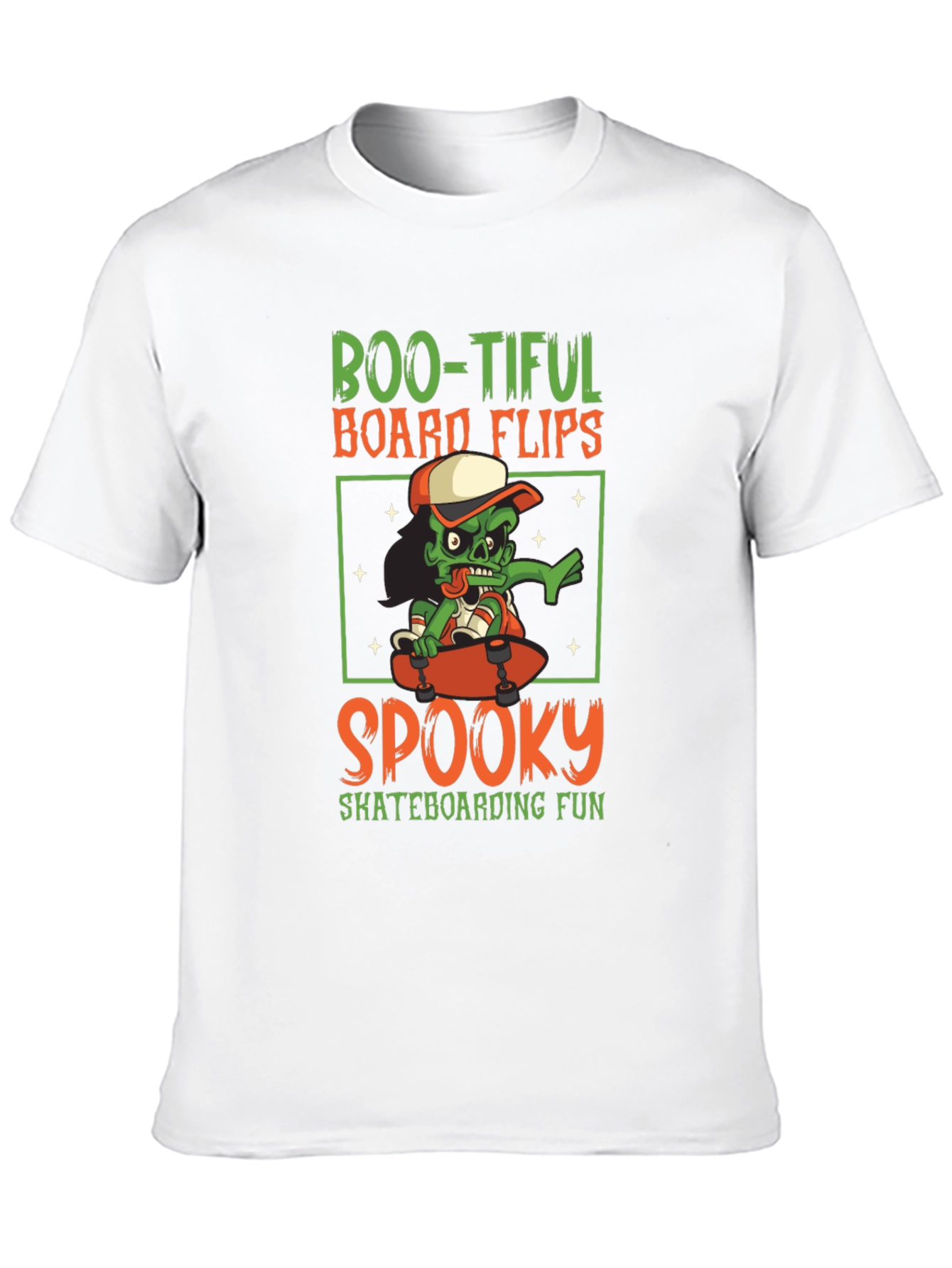 Boo-tiful Skateboarder Graphic Tee - Halloween Shirt