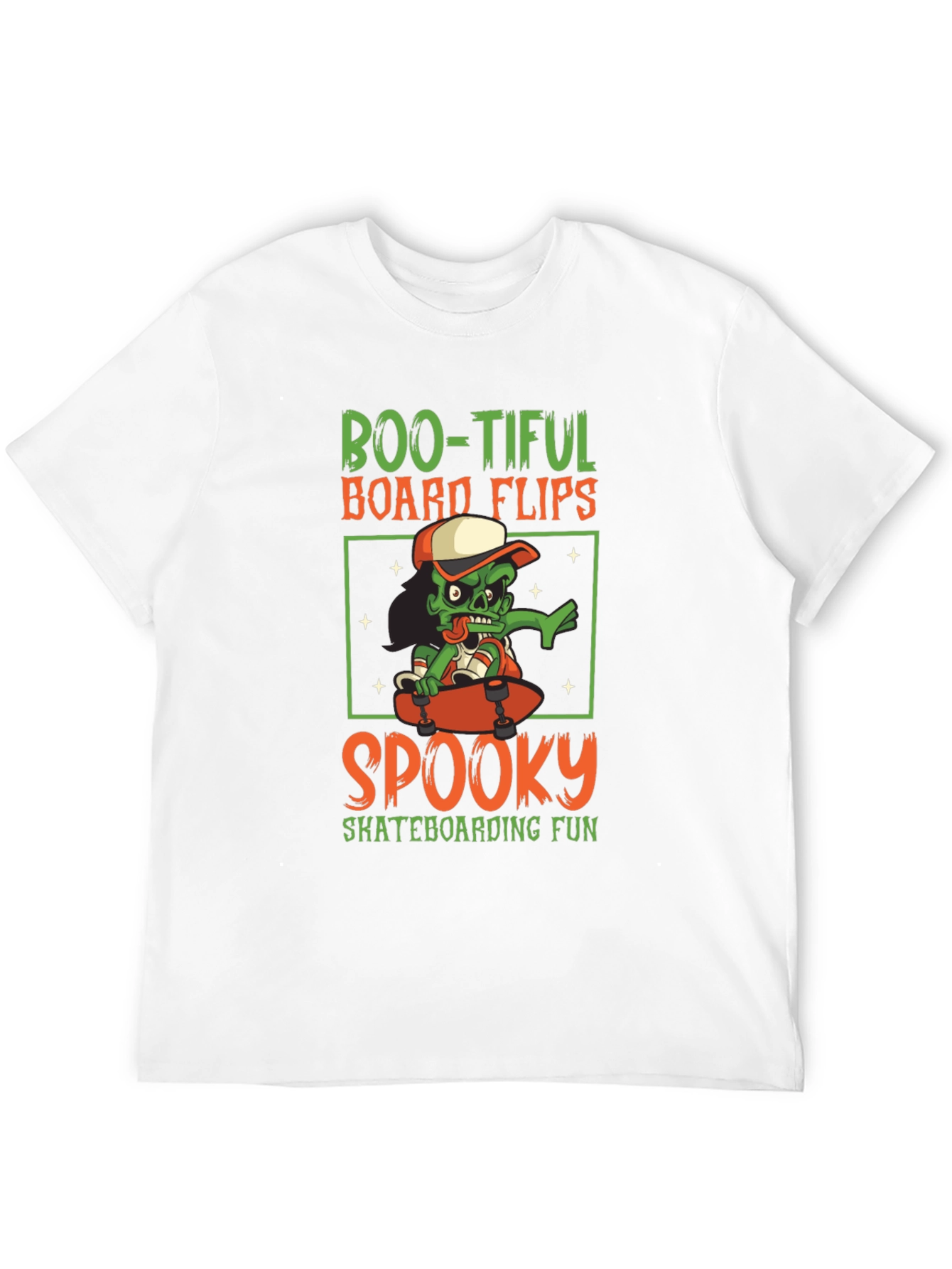 Boo-tiful Skateboarder Graphic Tee - Halloween Shirt