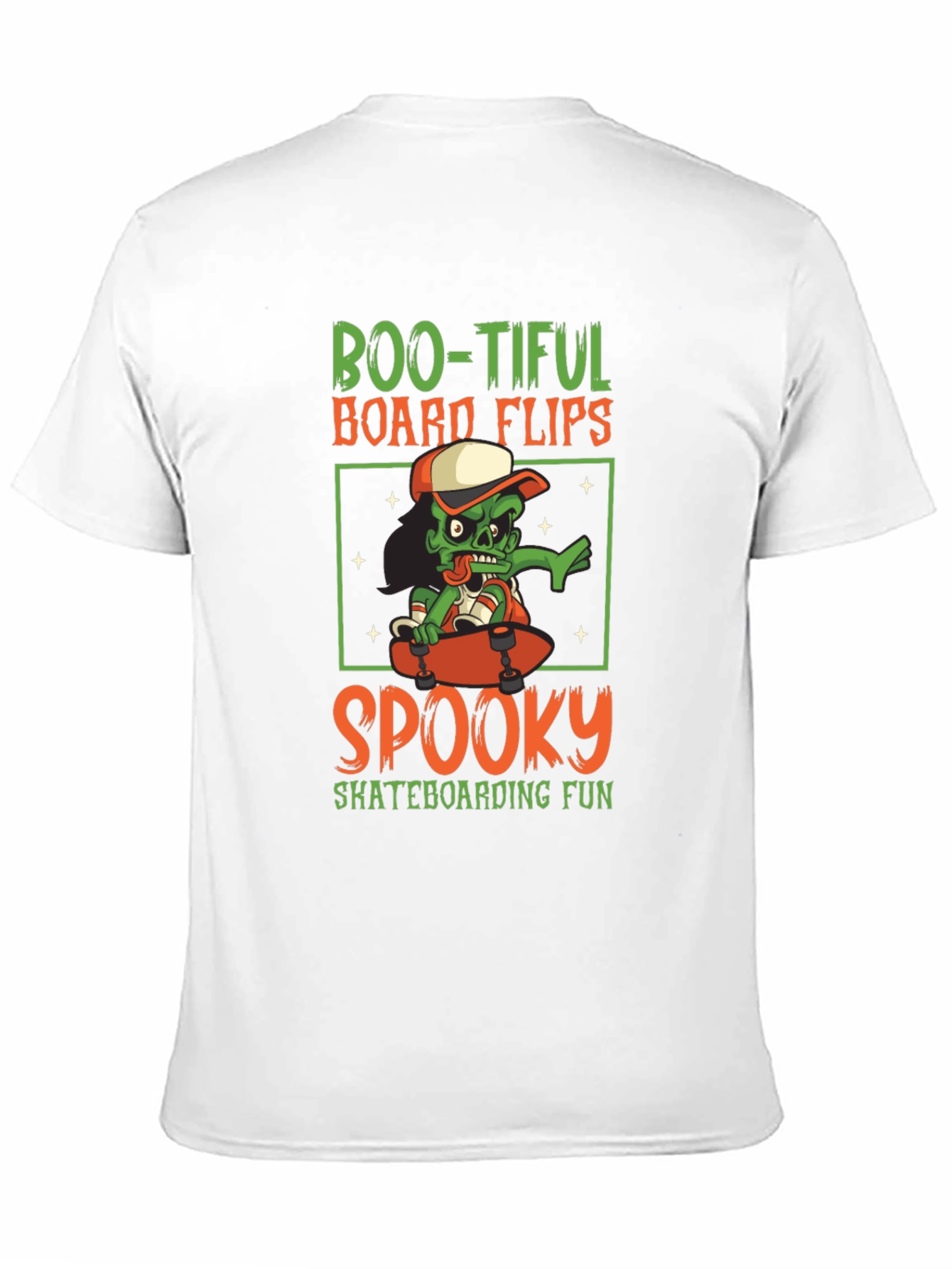 Boo-tiful Skateboarder Graphic Tee - Halloween Shirt