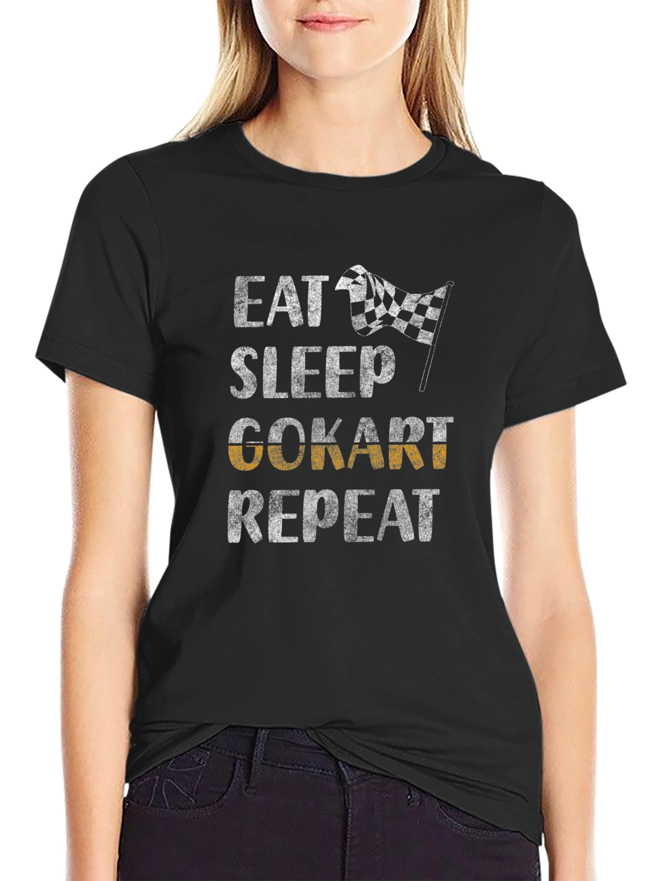 Eat Sleep Go-Kart Repeat Graphic Tee