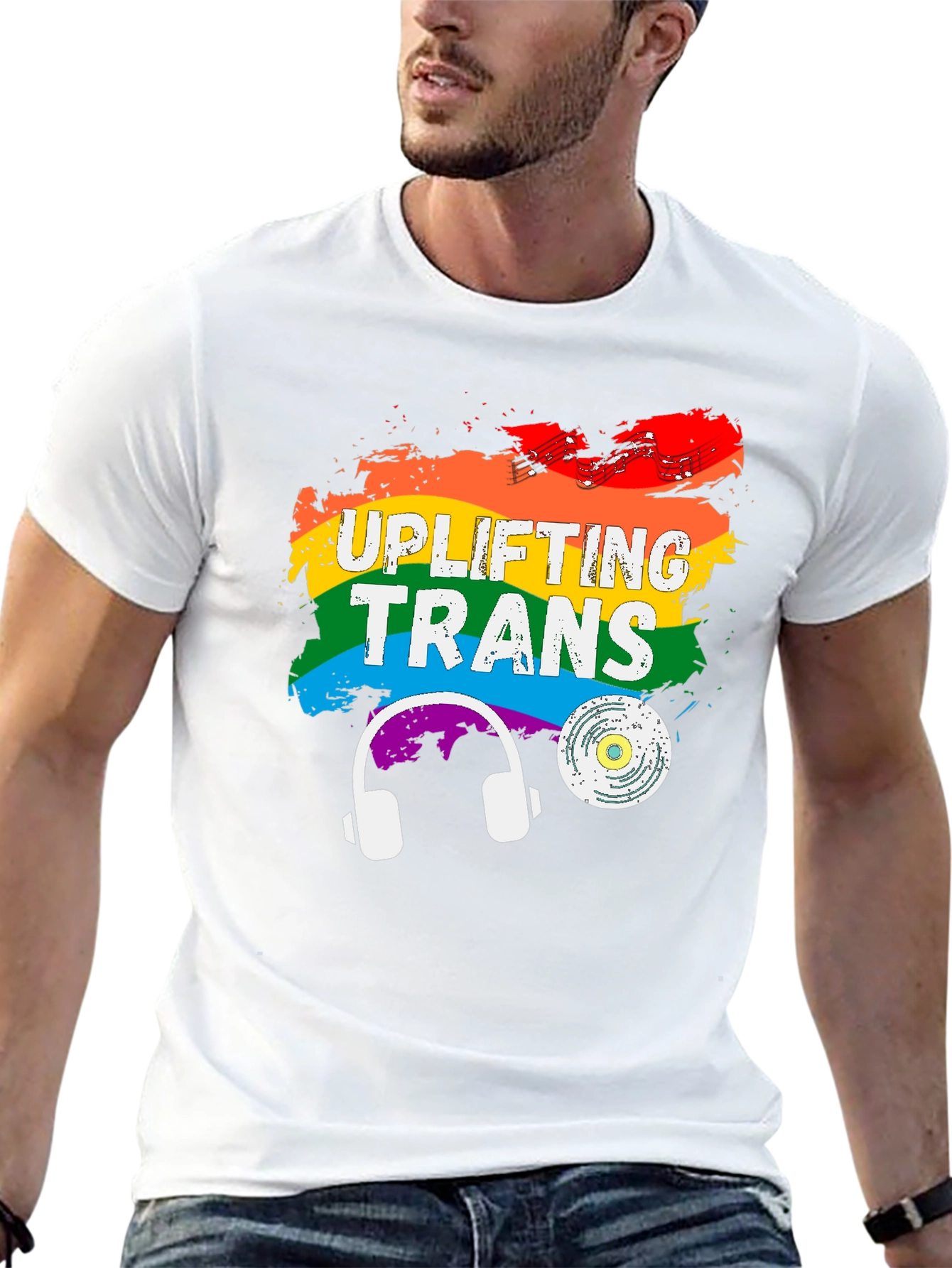Uplifting Trans Pride Rainbow T-Shirt