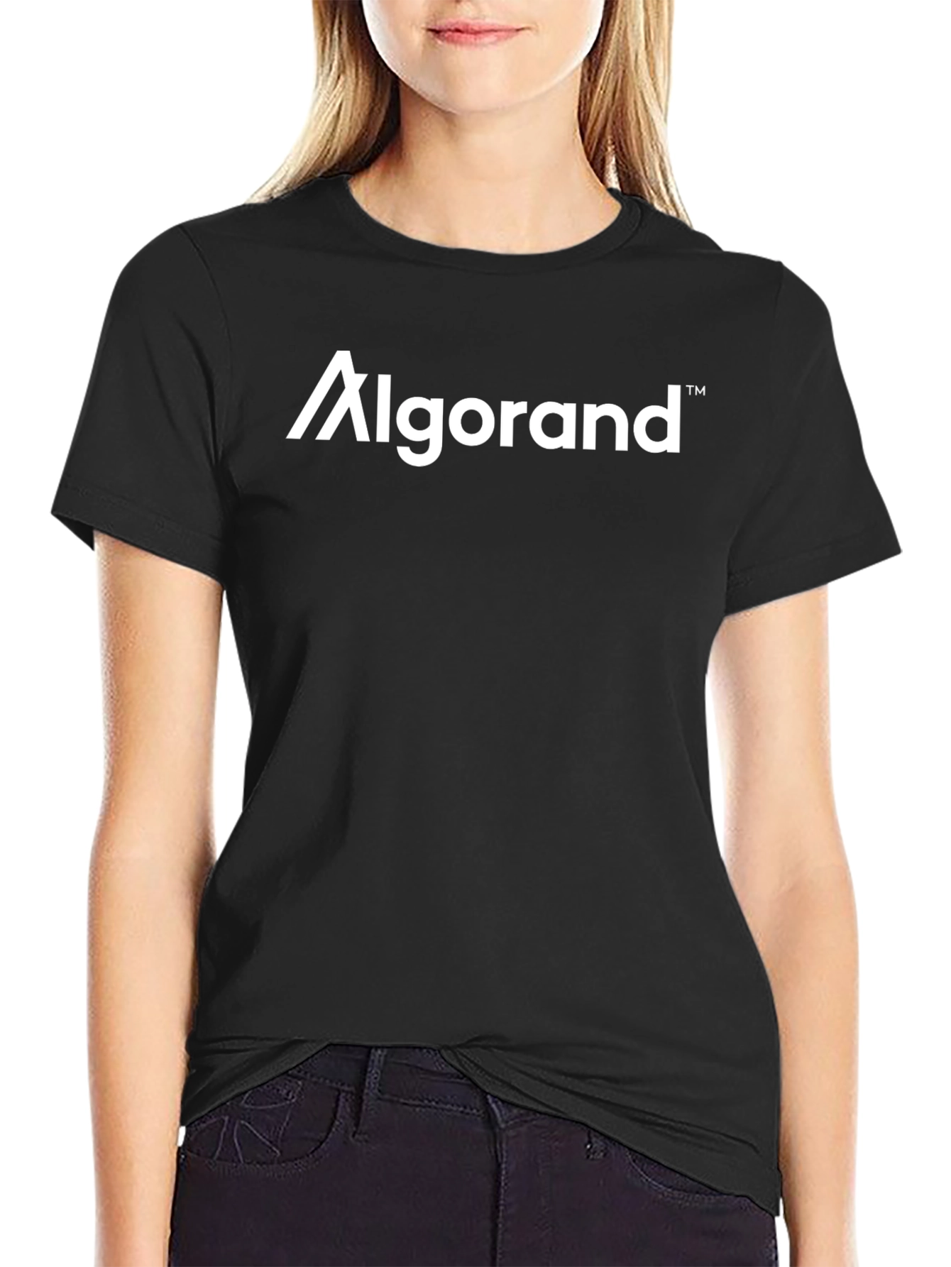Algorand Black Cotton Blend Short-Sleeve T-Shirt