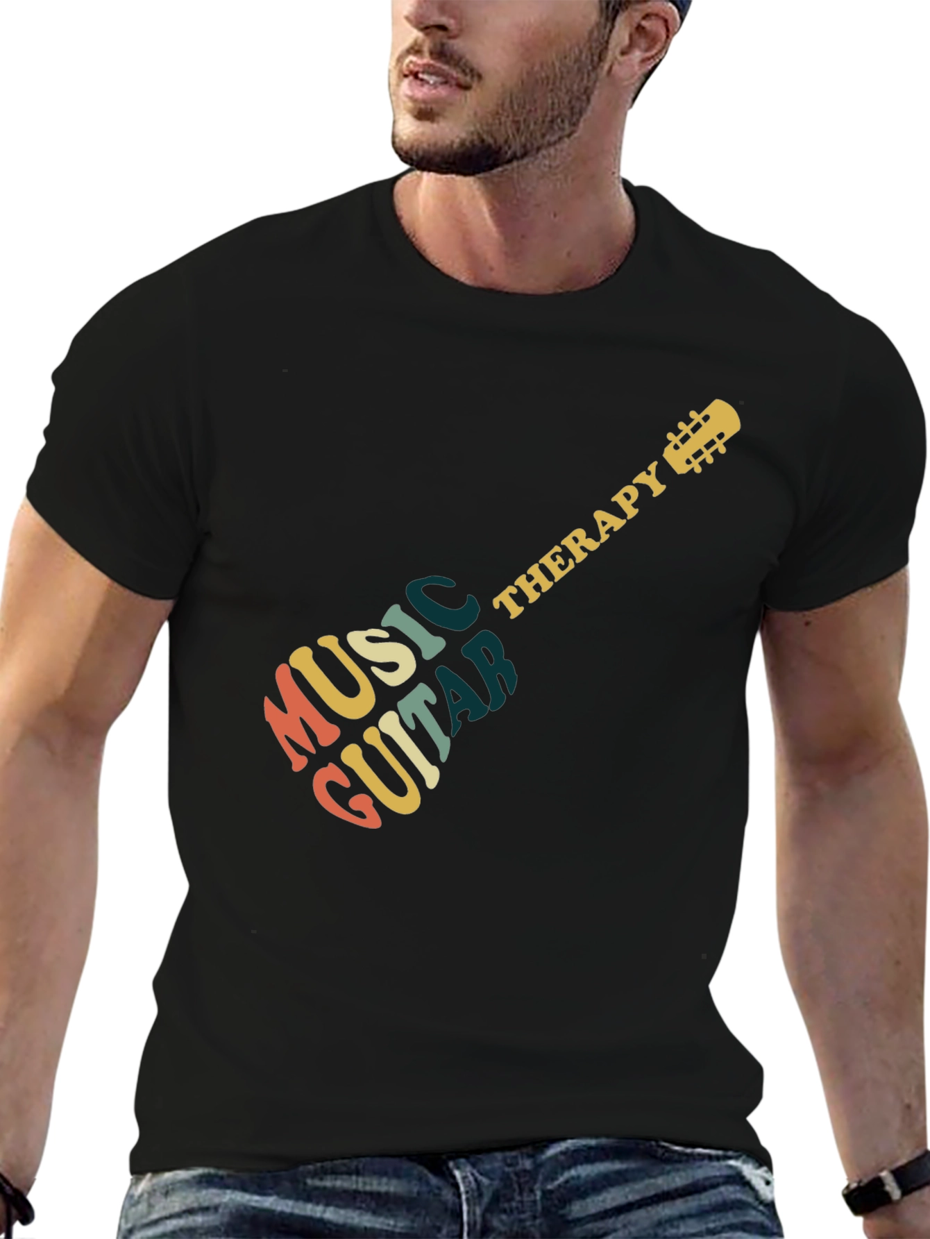 Music Guitar Therapy Graphic T-Shirt
