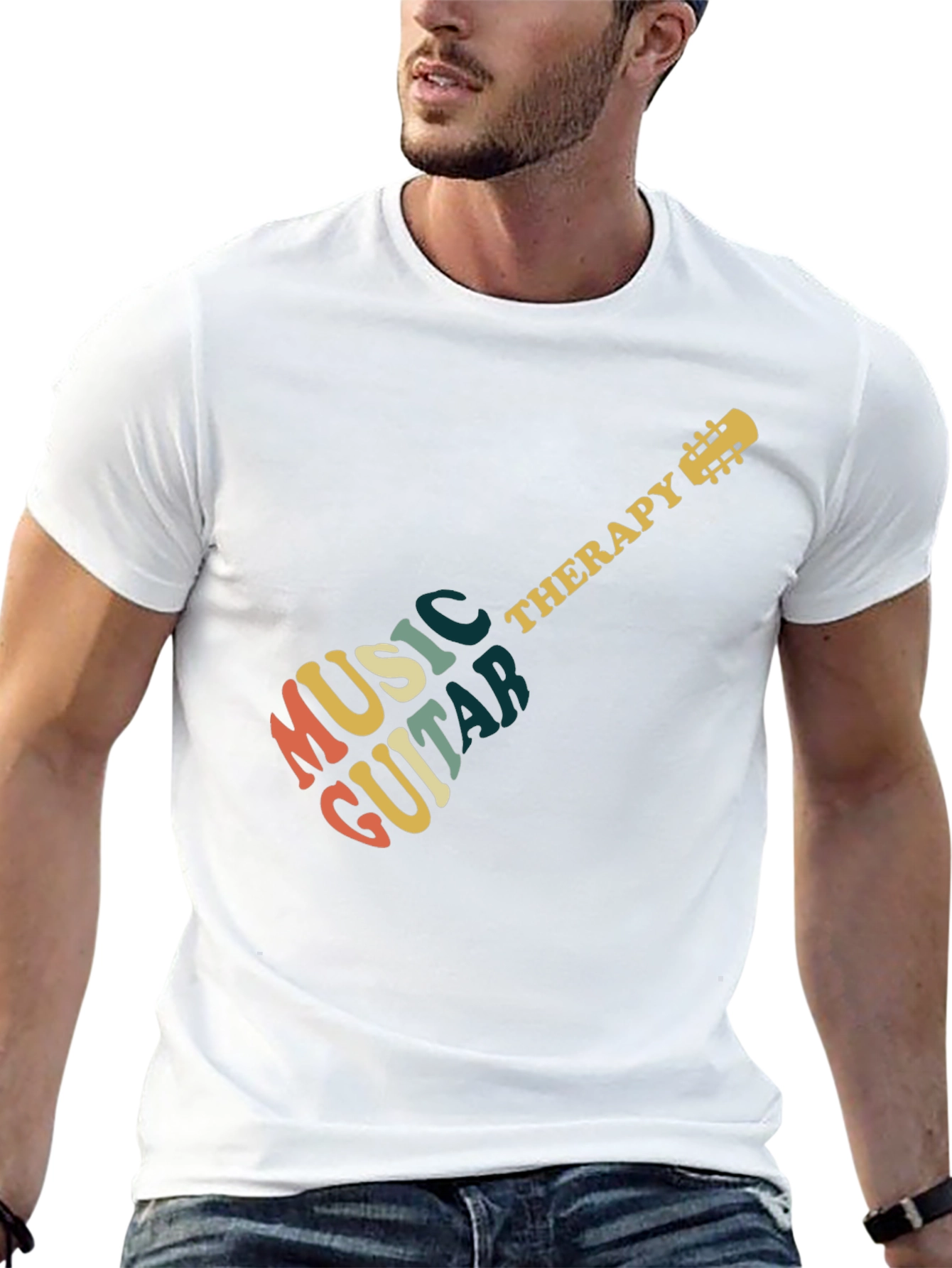 Music Guitar Therapy Graphic T-Shirt