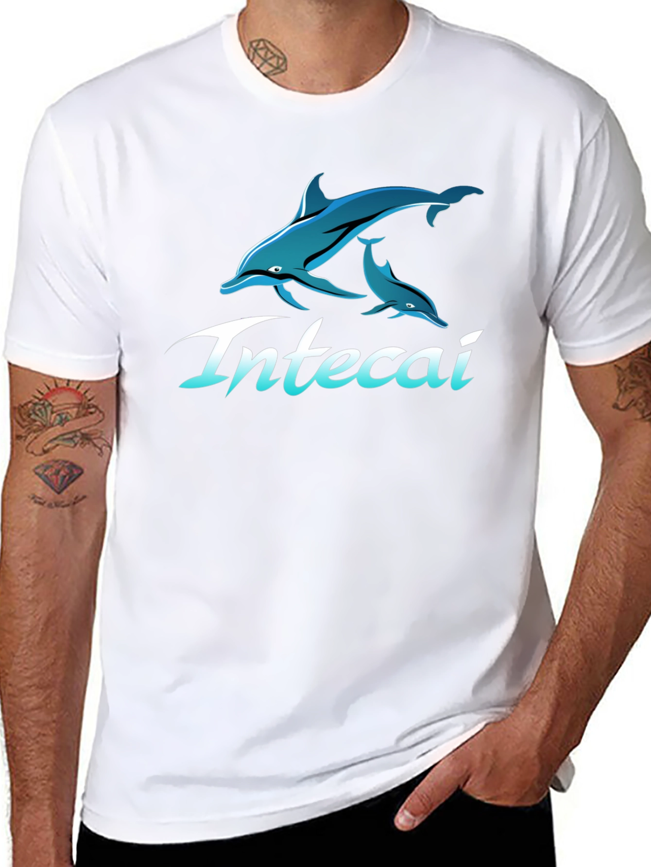 Inteccai Dolphin Graphic T-Shirt
