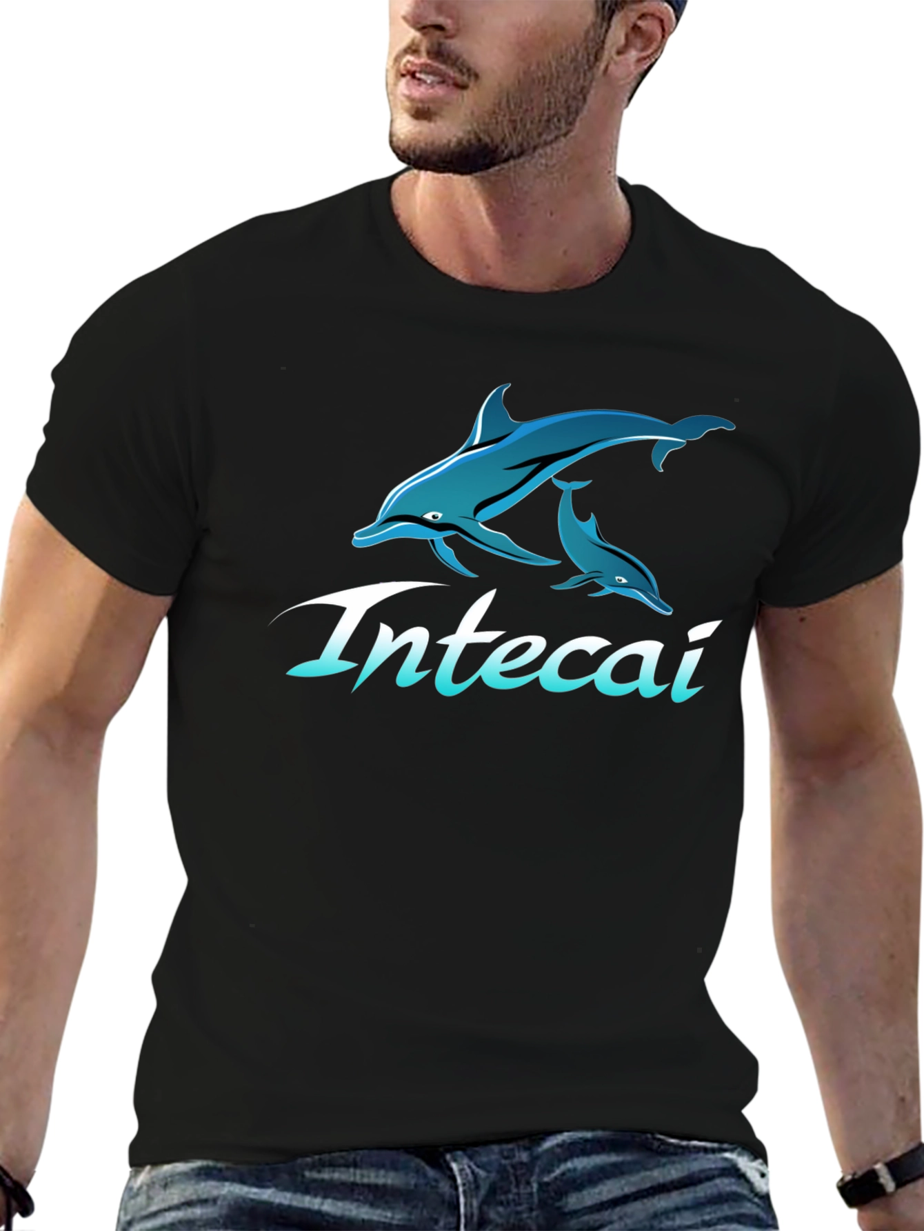 Inteccai Dolphin Graphic T-Shirt
