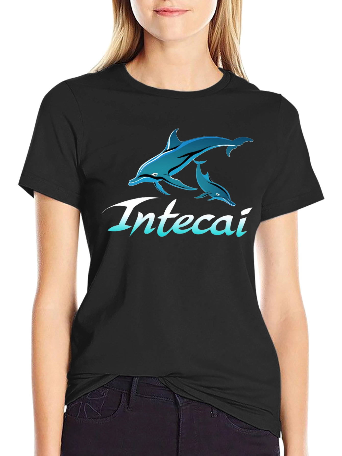 Inteccai Dolphin Graphic T-Shirt