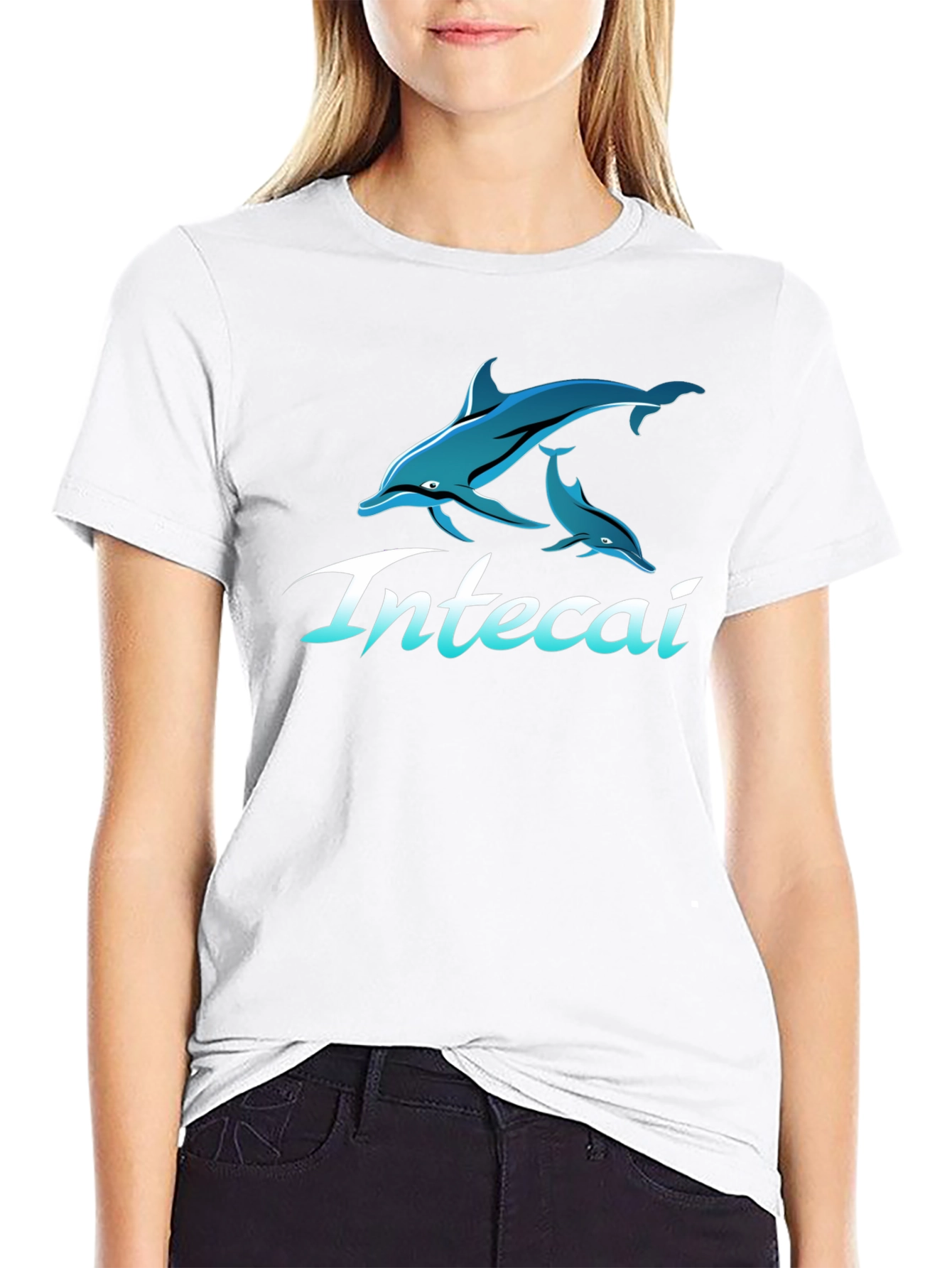 Inteccai Dolphin Graphic T-Shirt