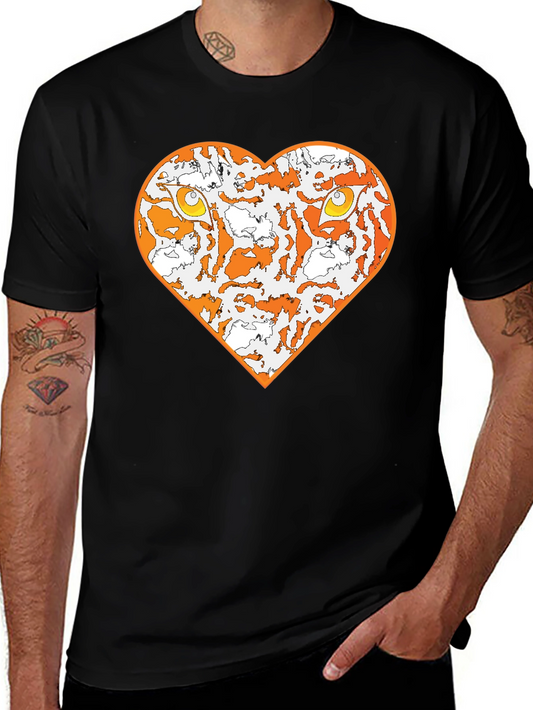Tiger Heart Graphic Tee - Black