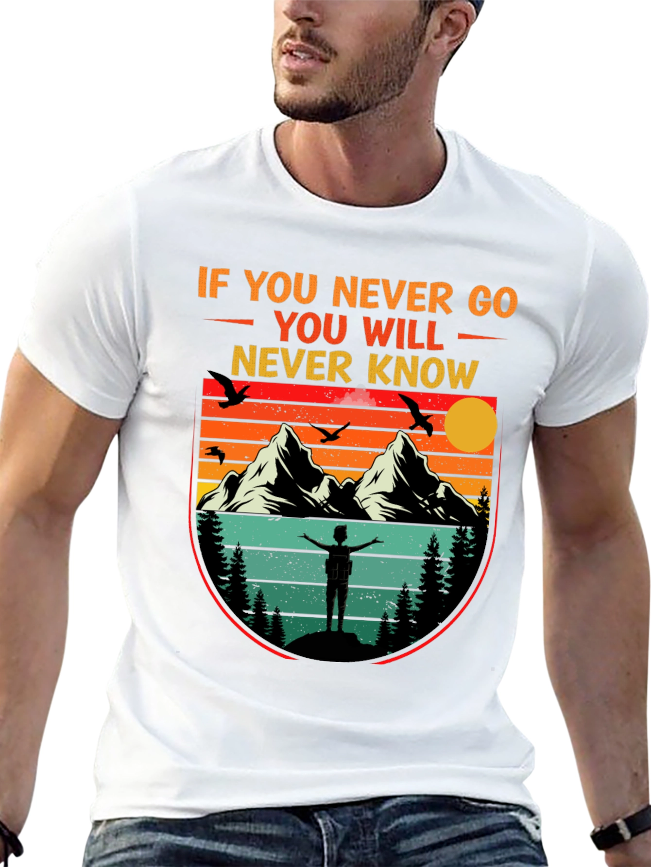 Adventure Awaits T-Shirt - Never Go Never Know Design