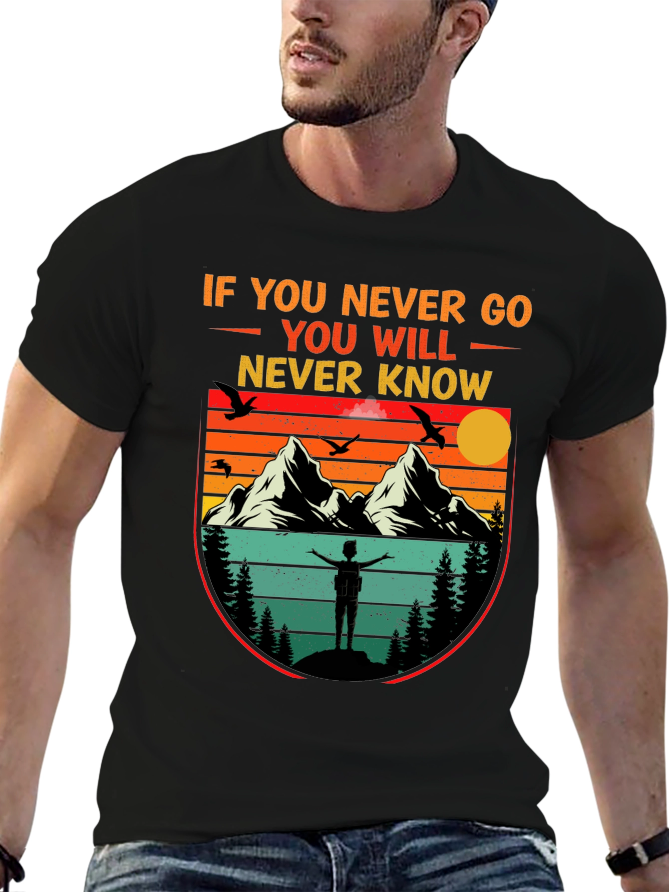 Adventure Awaits T-Shirt - Never Go Never Know Design