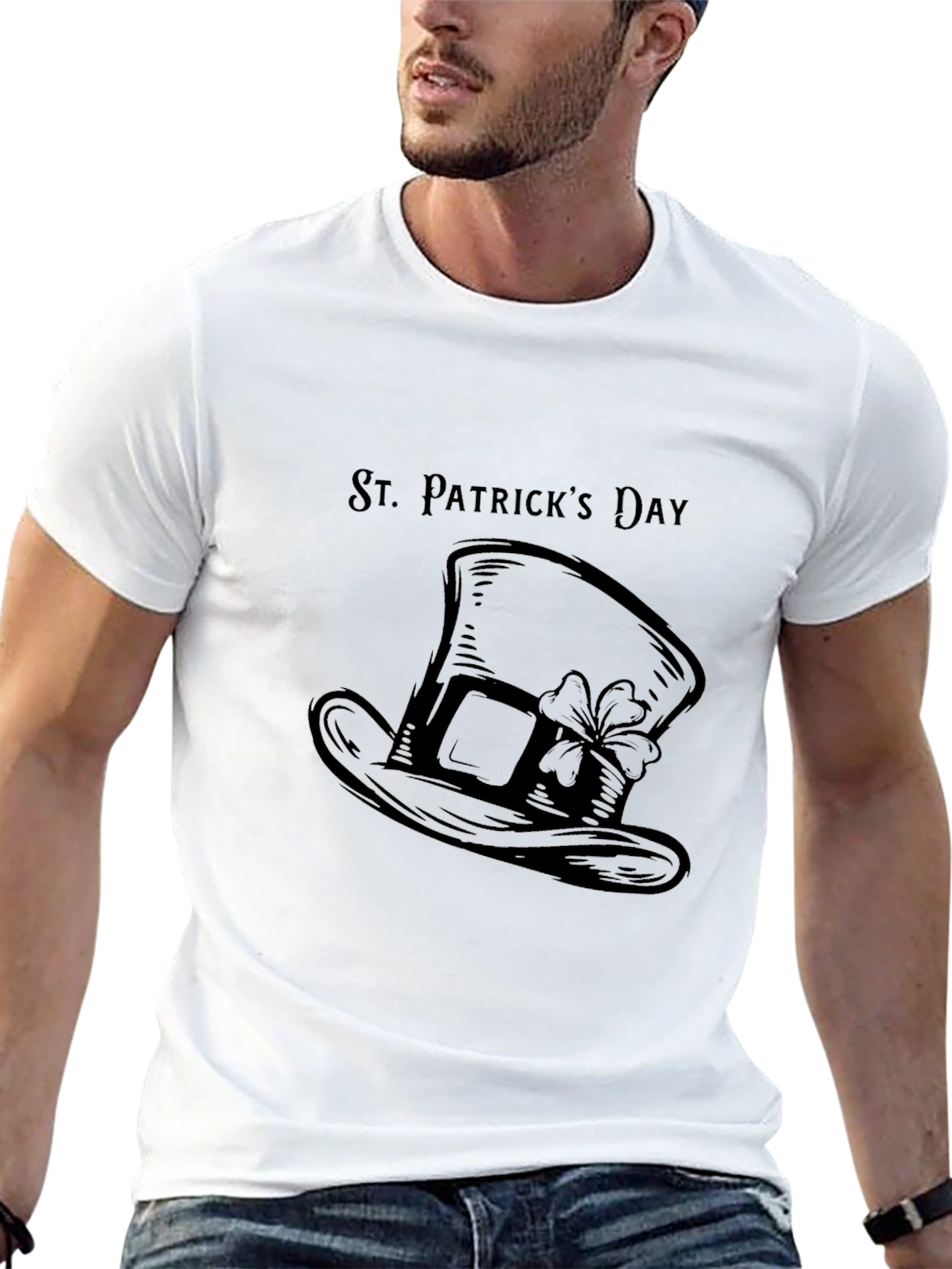St. Patricks Day Hat T-Shirt - Black