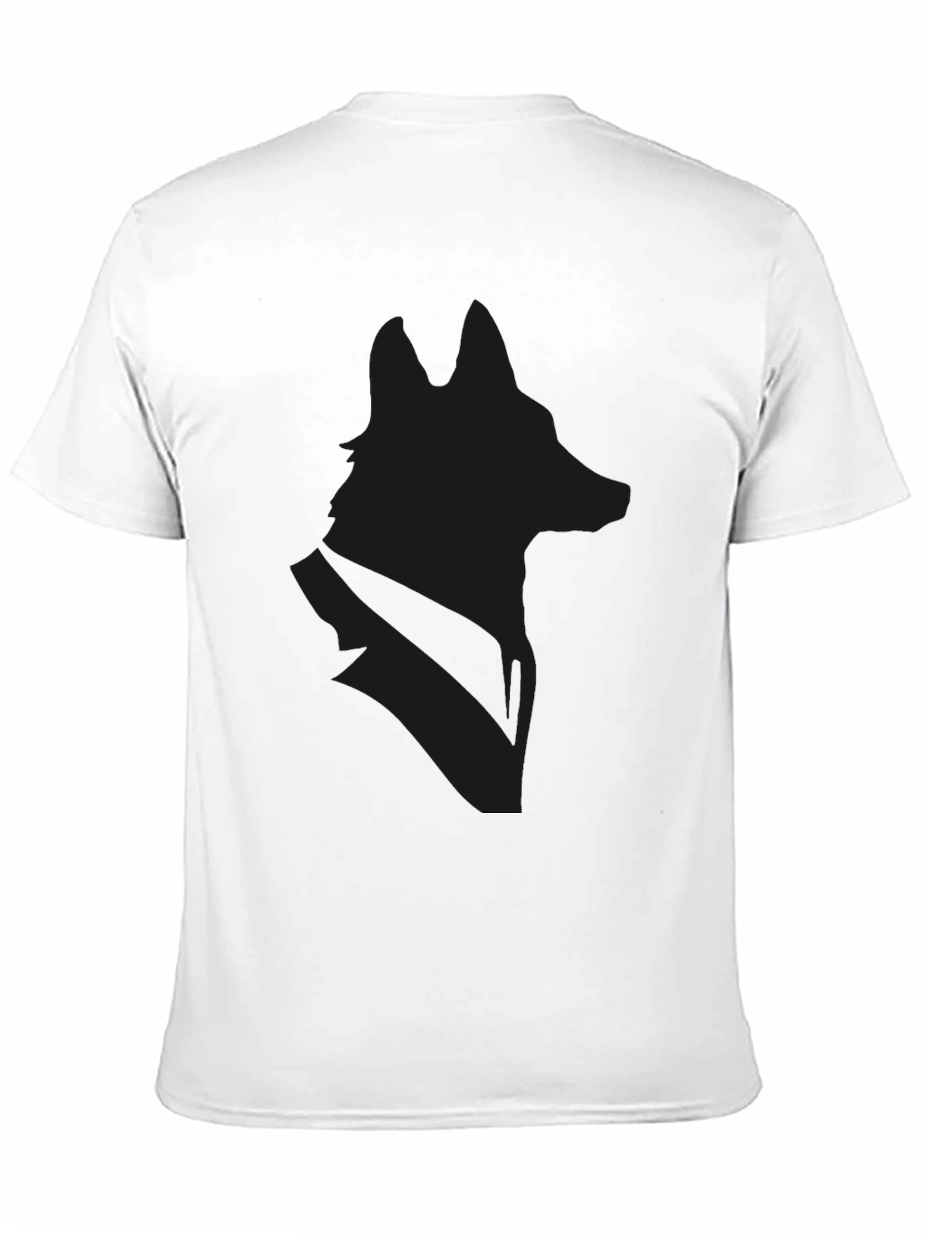 Black Wolf Silhouette Graphic Tee - Modern Style
