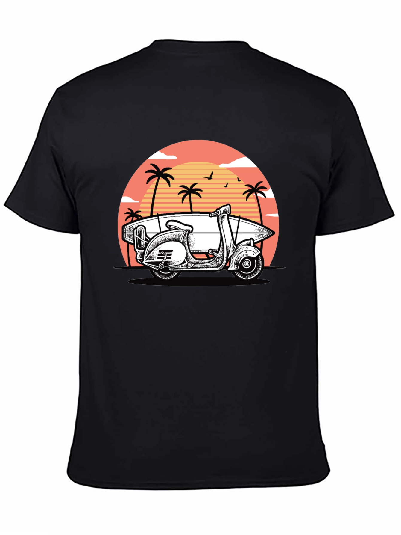 Surf Scooter Tee - Retro Beach Vibes