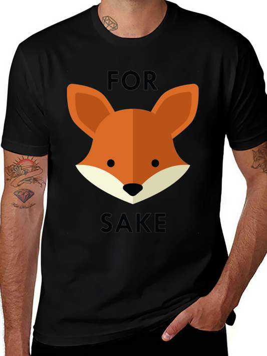 For Fox Sake Graphic Tee - Black T-Shirt