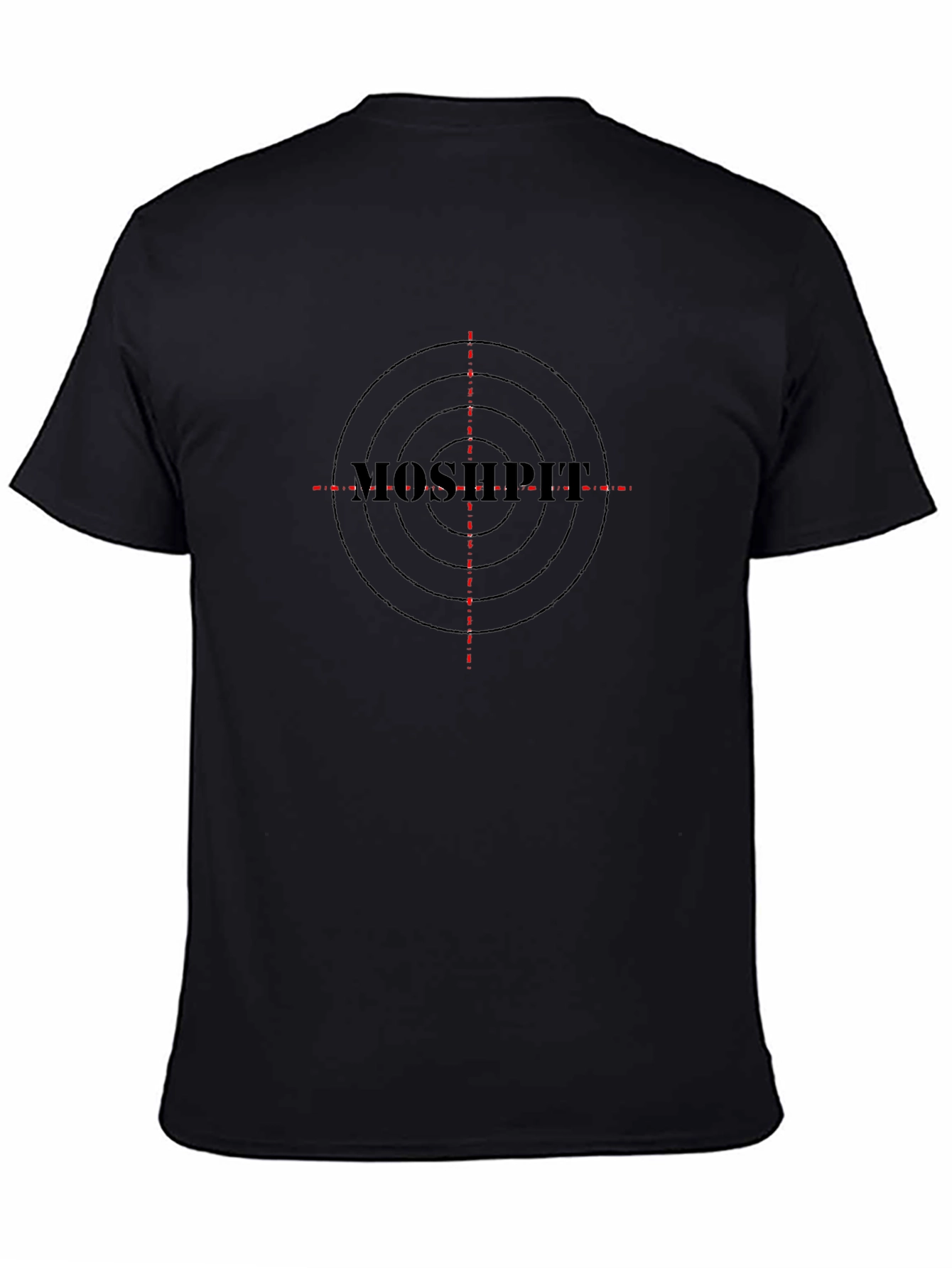 Moshpit Target Graphic Tee - Black Cotton Blend