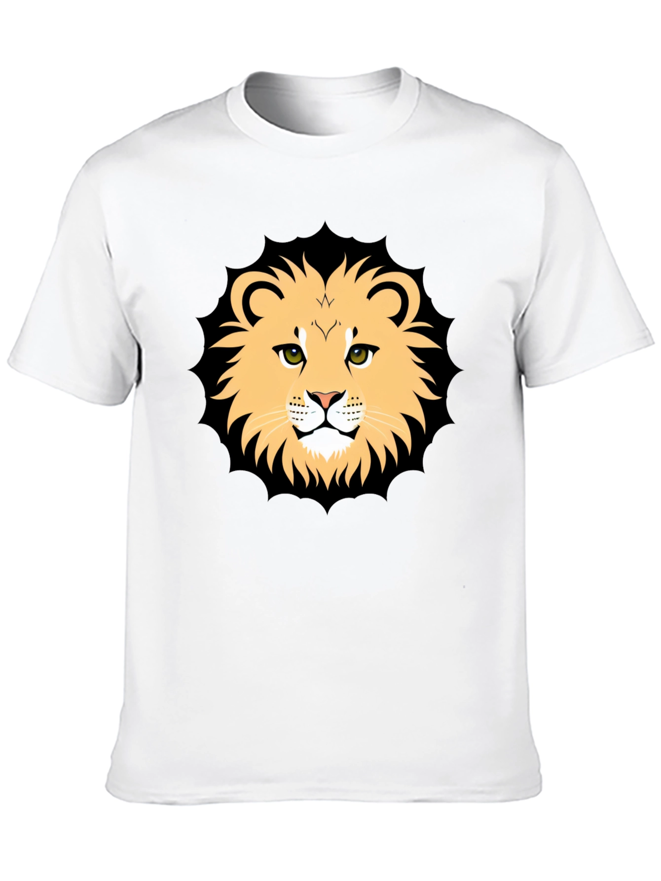 Lion Graphic Black T-Shirt for Men