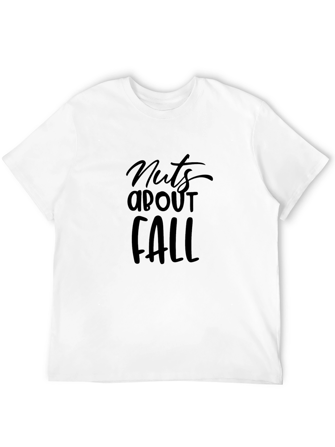 Nuts About Fall Black Graphic T-Shirt