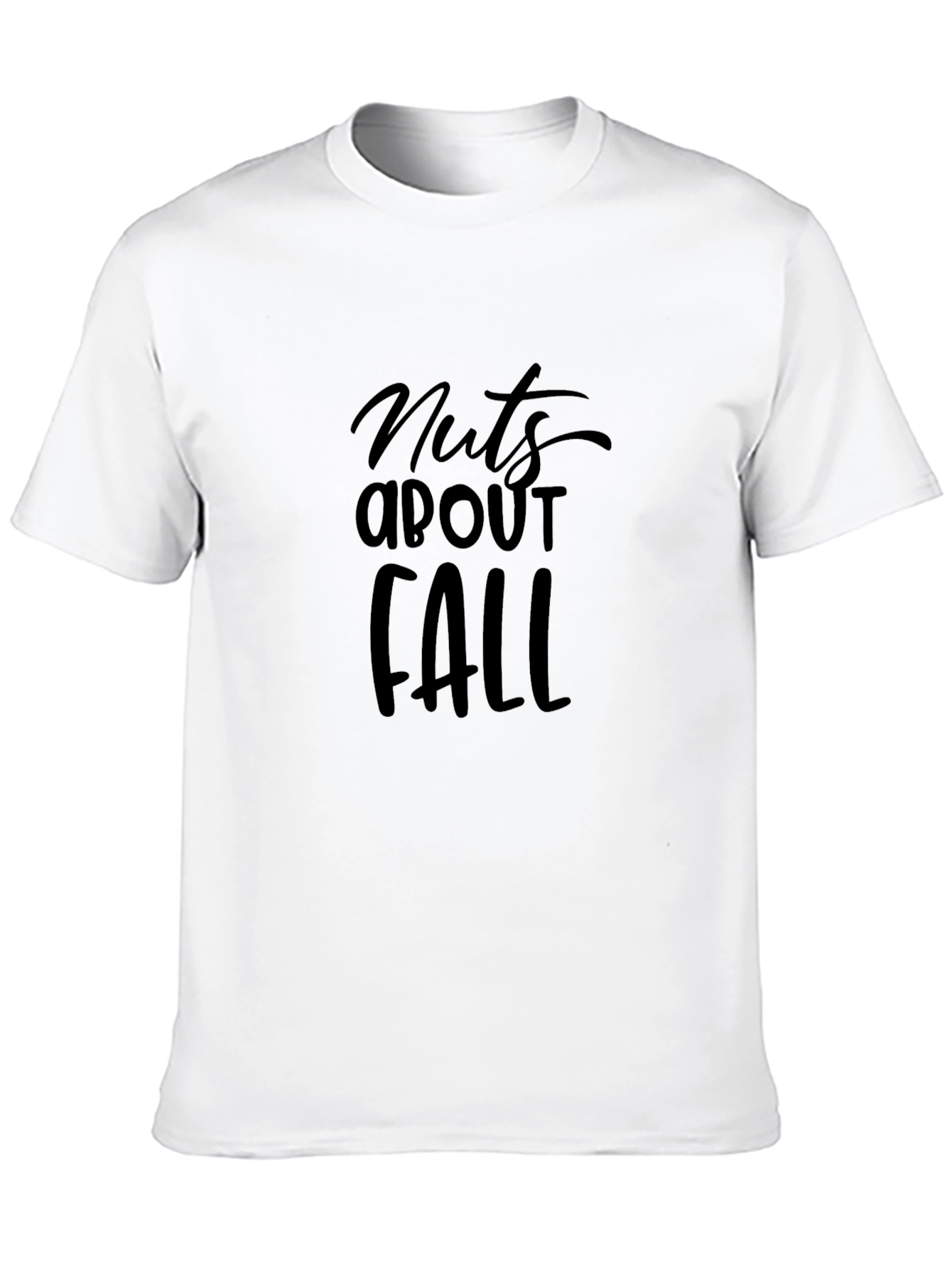 Nuts About Fall Black Graphic T-Shirt