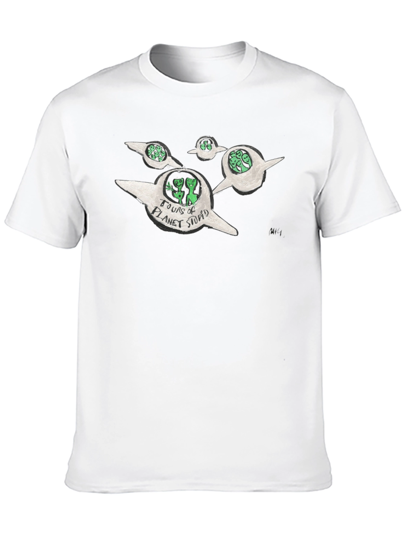 Tours of Planet Stupid Black T-Shirt