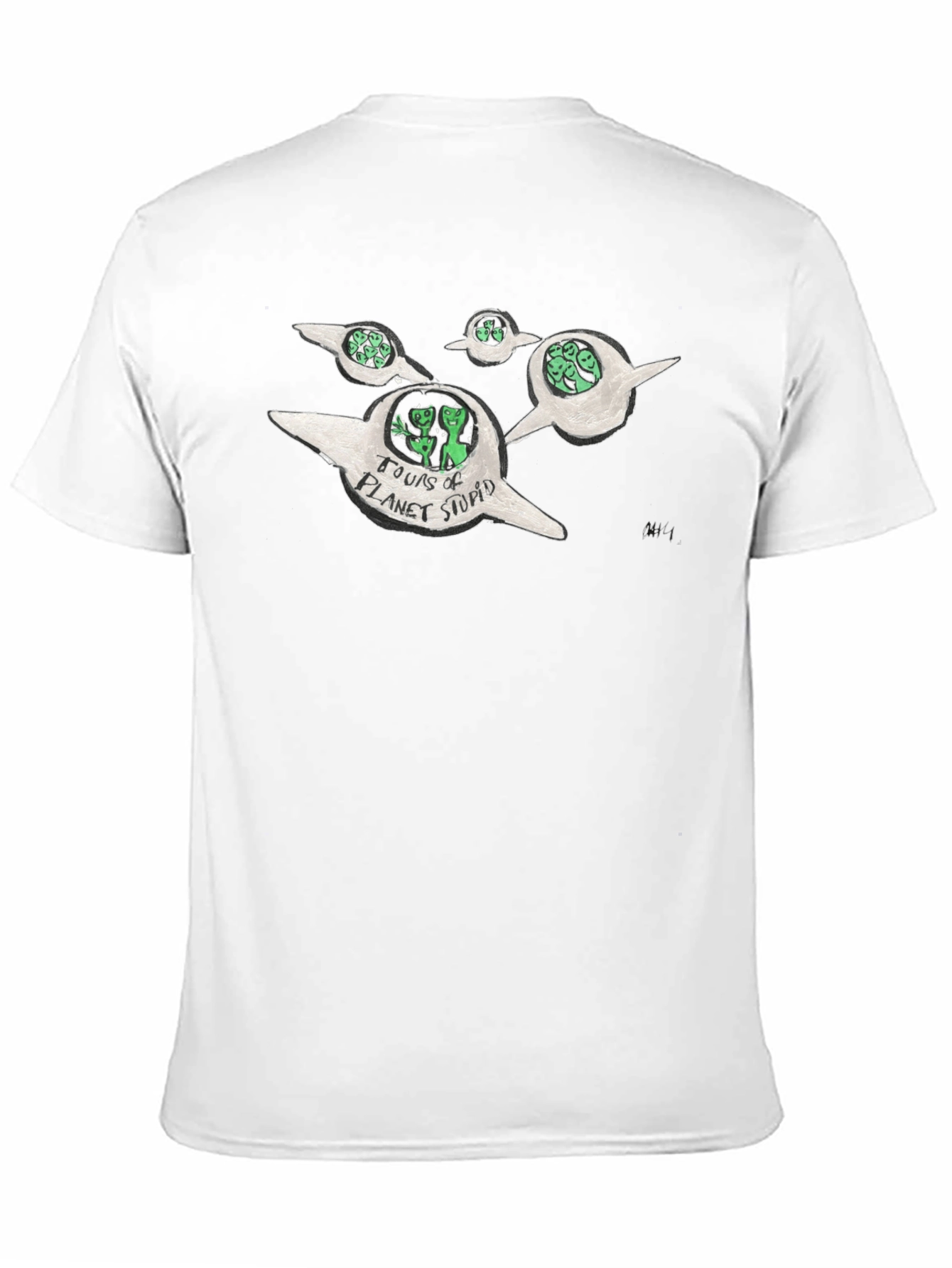 Tours of Planet Stupid Black T-Shirt