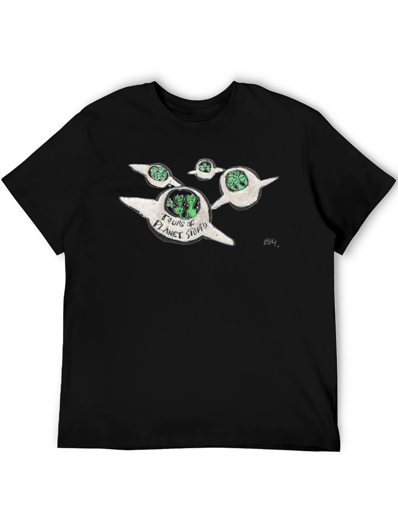 Tours of Planet Stupid Black T-Shirt