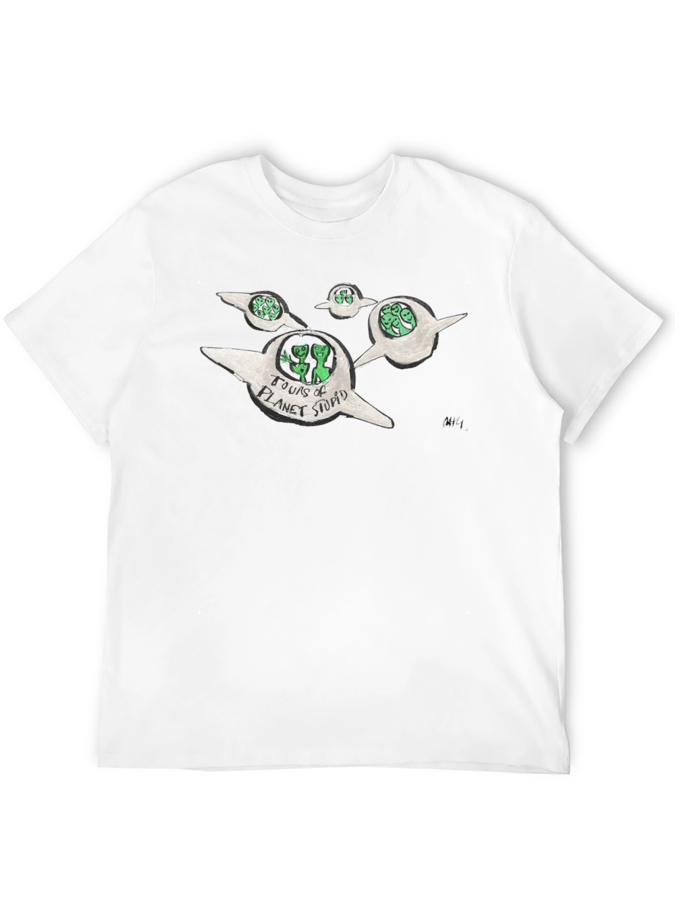 Tours of Planet Stupid Black T-Shirt