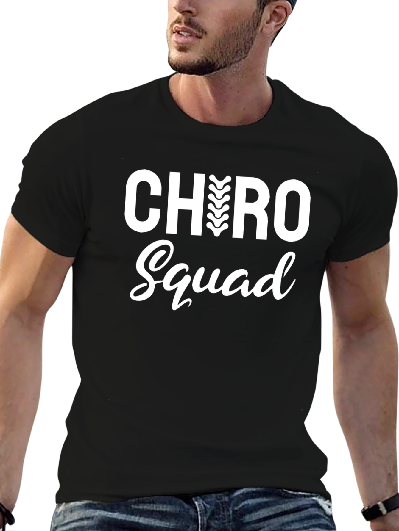 Chiro Squad Graphic Tee - Black Cotton T-Shirt
