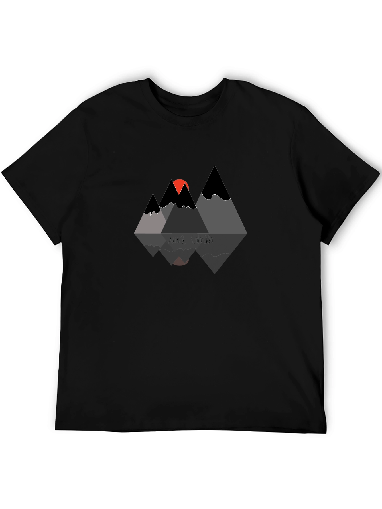 Mountain Sunset Graphic T-Shirt - Black