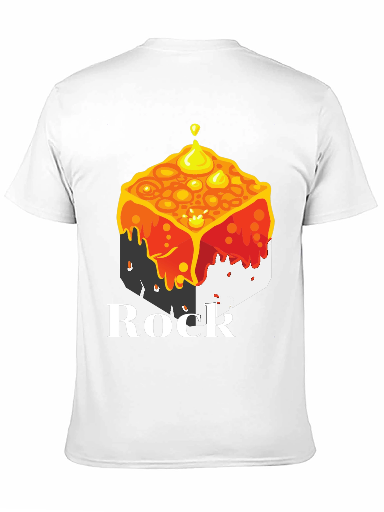 Melting Cube Rock Tee - Unique Graphic T-Shirt