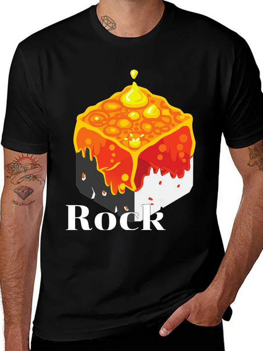 Melting Cube Rock Tee - Unique Graphic T-Shirt