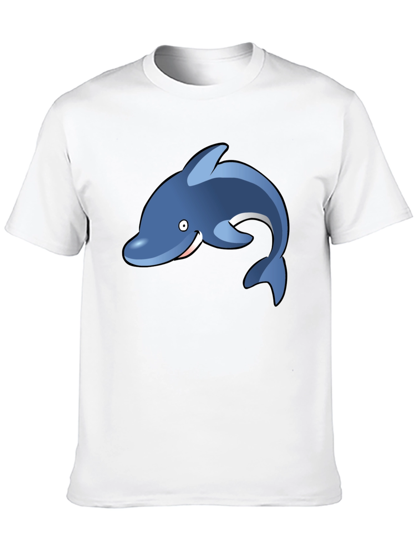 Dolphin Graphic Tee - Black Casual T-Shirt
