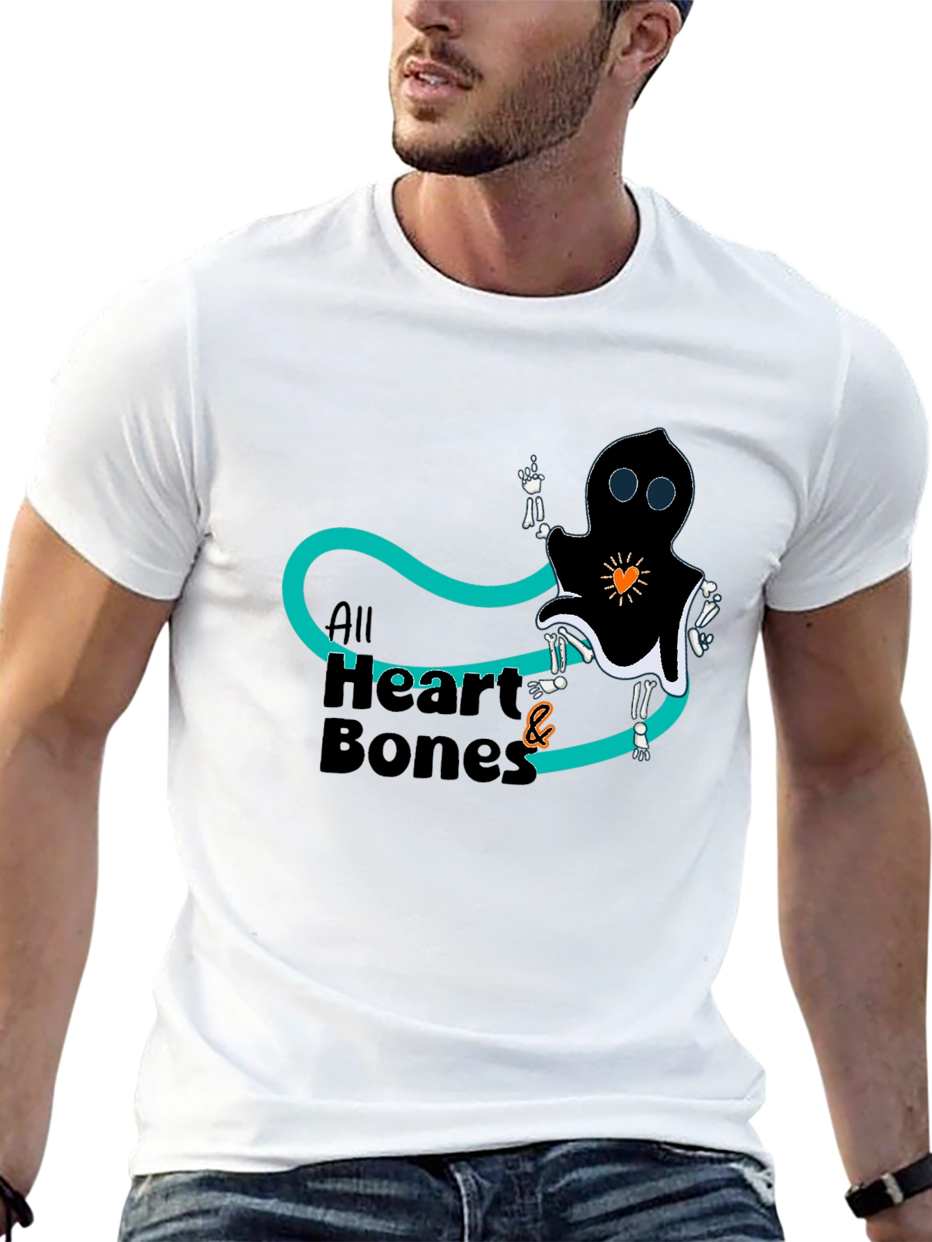 All Heart & Bones Graphic Tee - Black