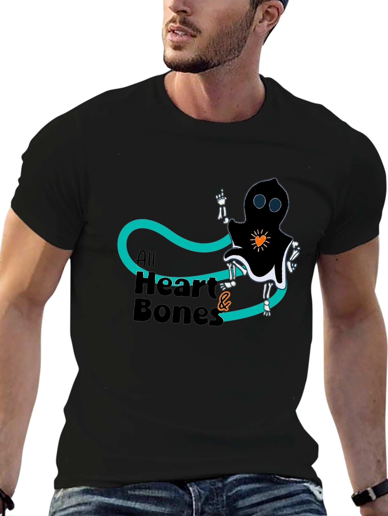 All Heart & Bones Graphic Tee - Black