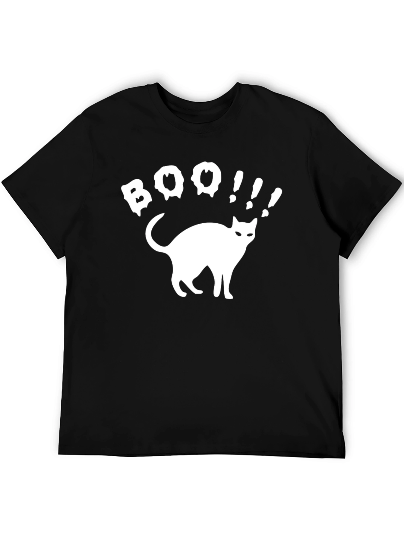 Boo Cat Halloween Graphic T-Shirt