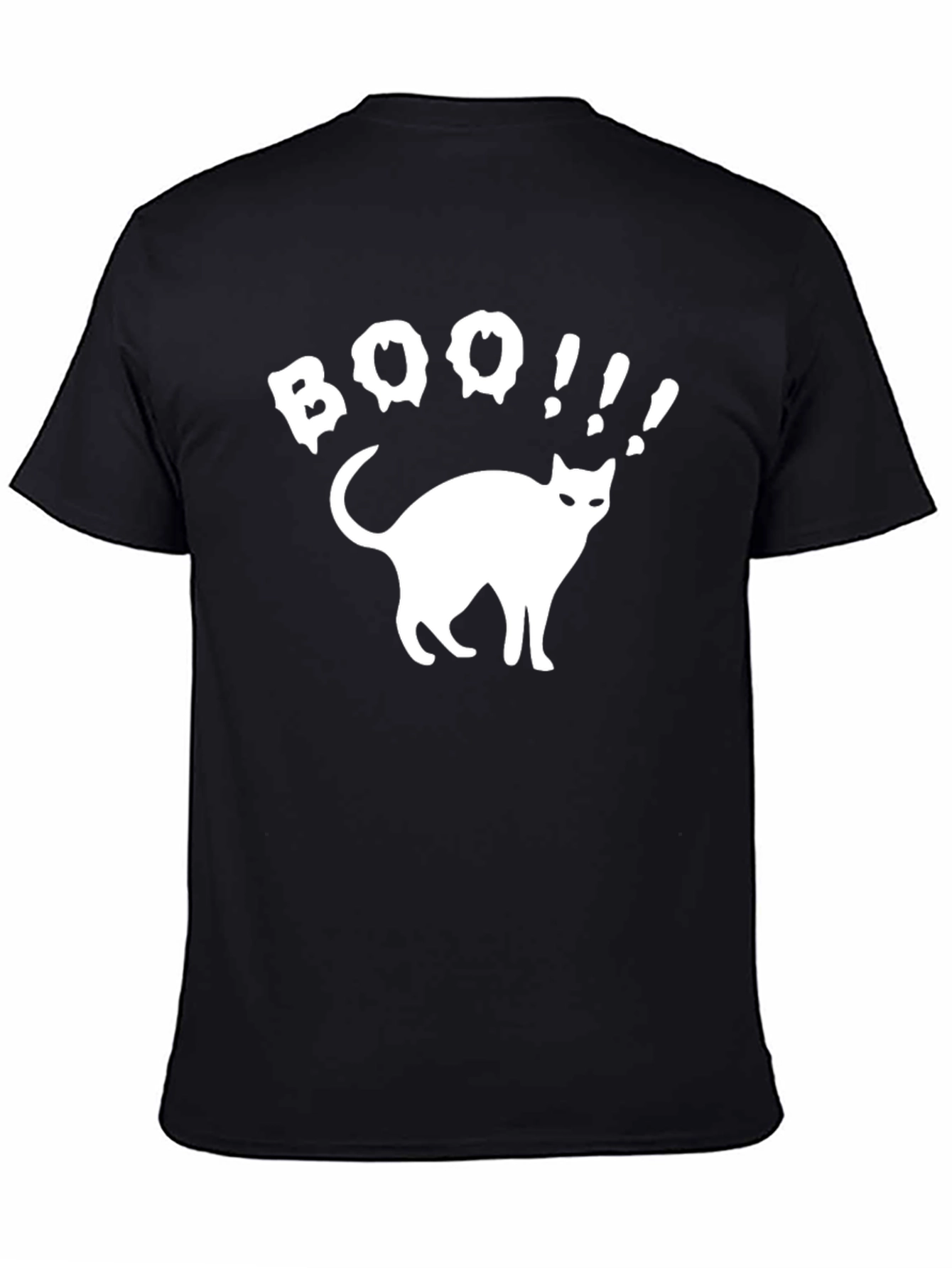 Boo Cat Halloween Graphic T-Shirt