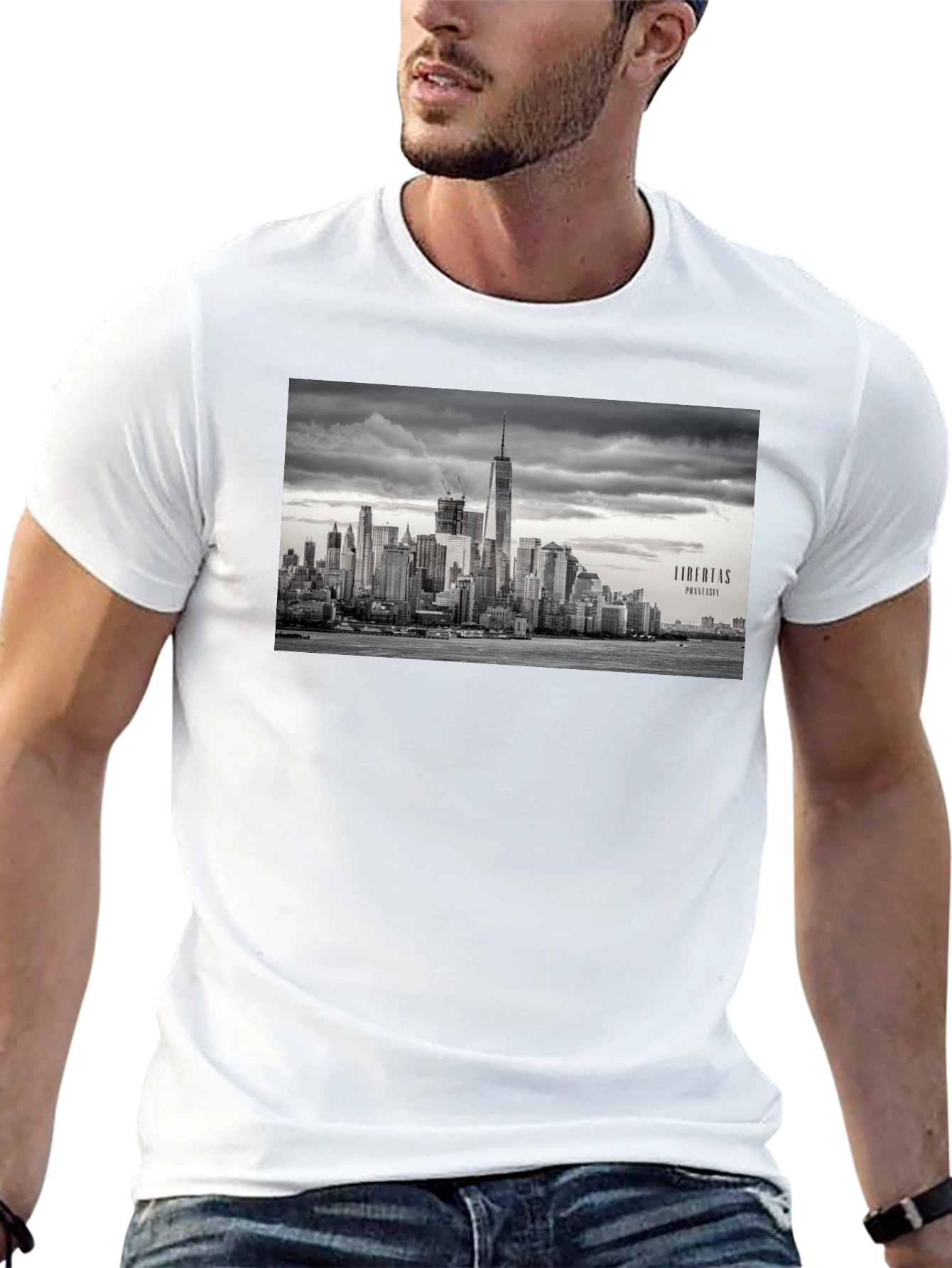 Cityscape Graphic Tee - Black
