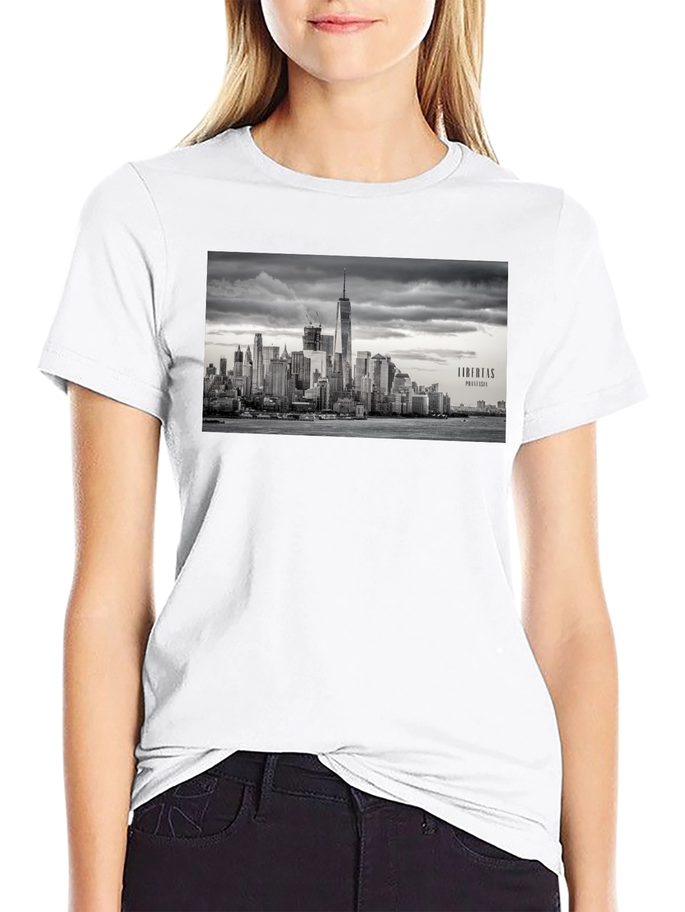 Cityscape Graphic Tee - Black