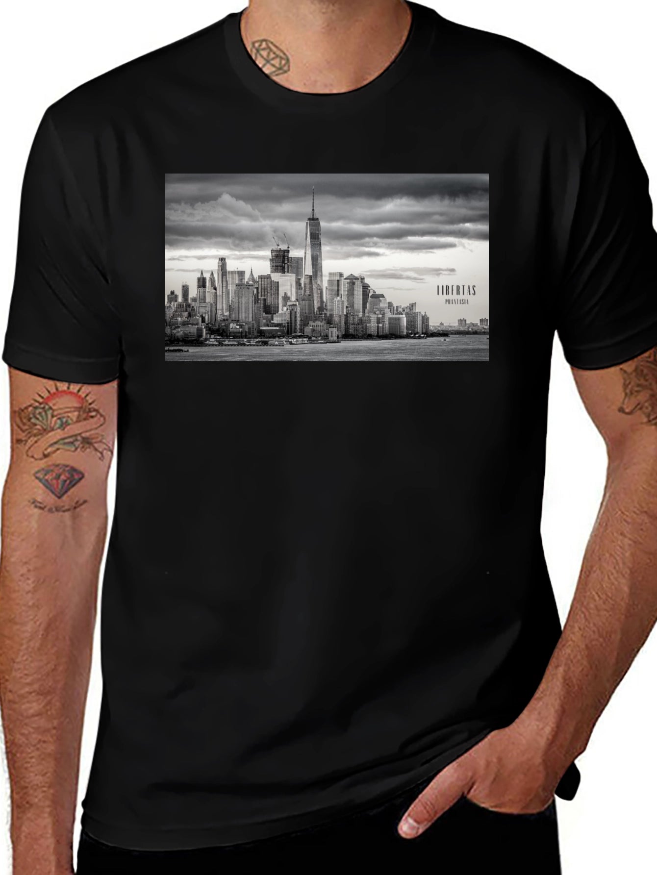 Cityscape Graphic Tee - Black