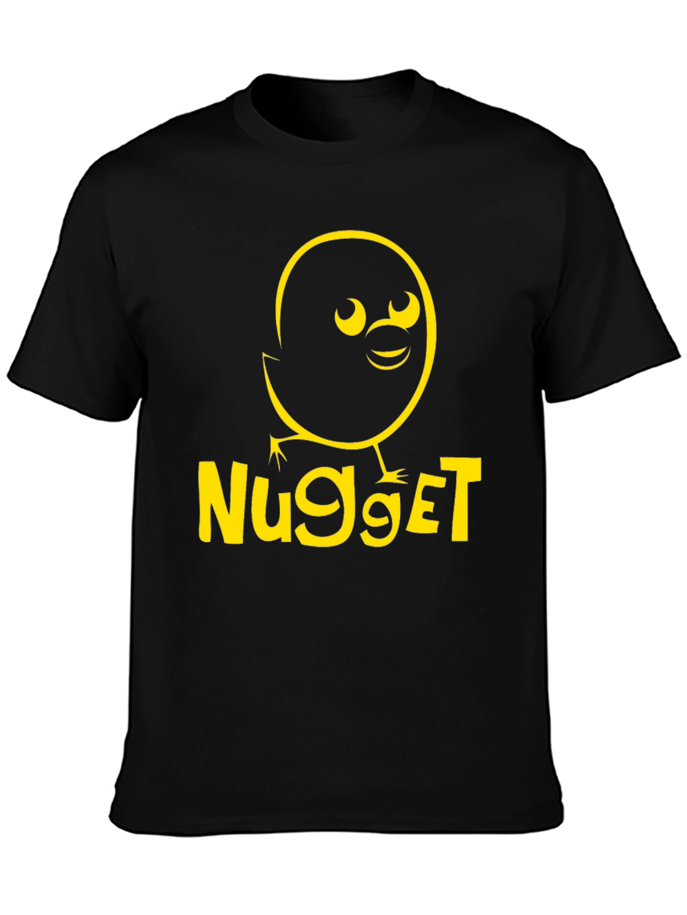 Nugget Chick Graphic Tee - Black Cotton T-Shirt