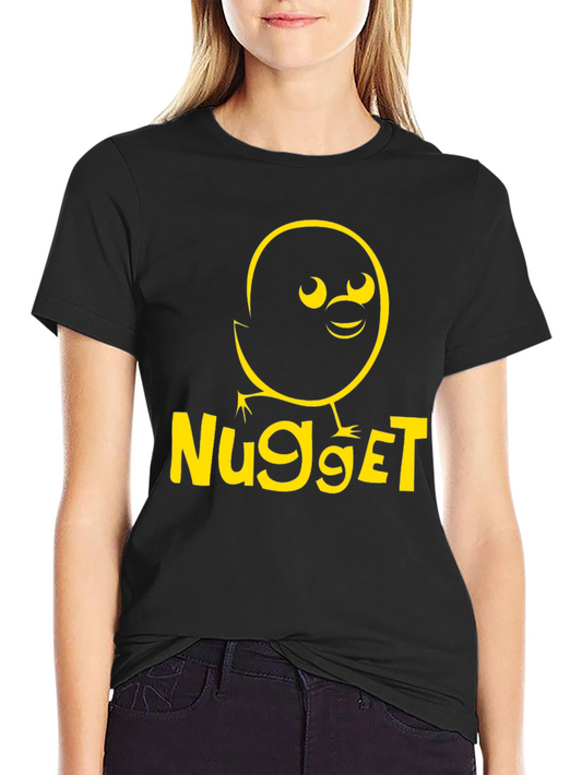 Nugget Chick Graphic Tee - Black Cotton T-Shirt