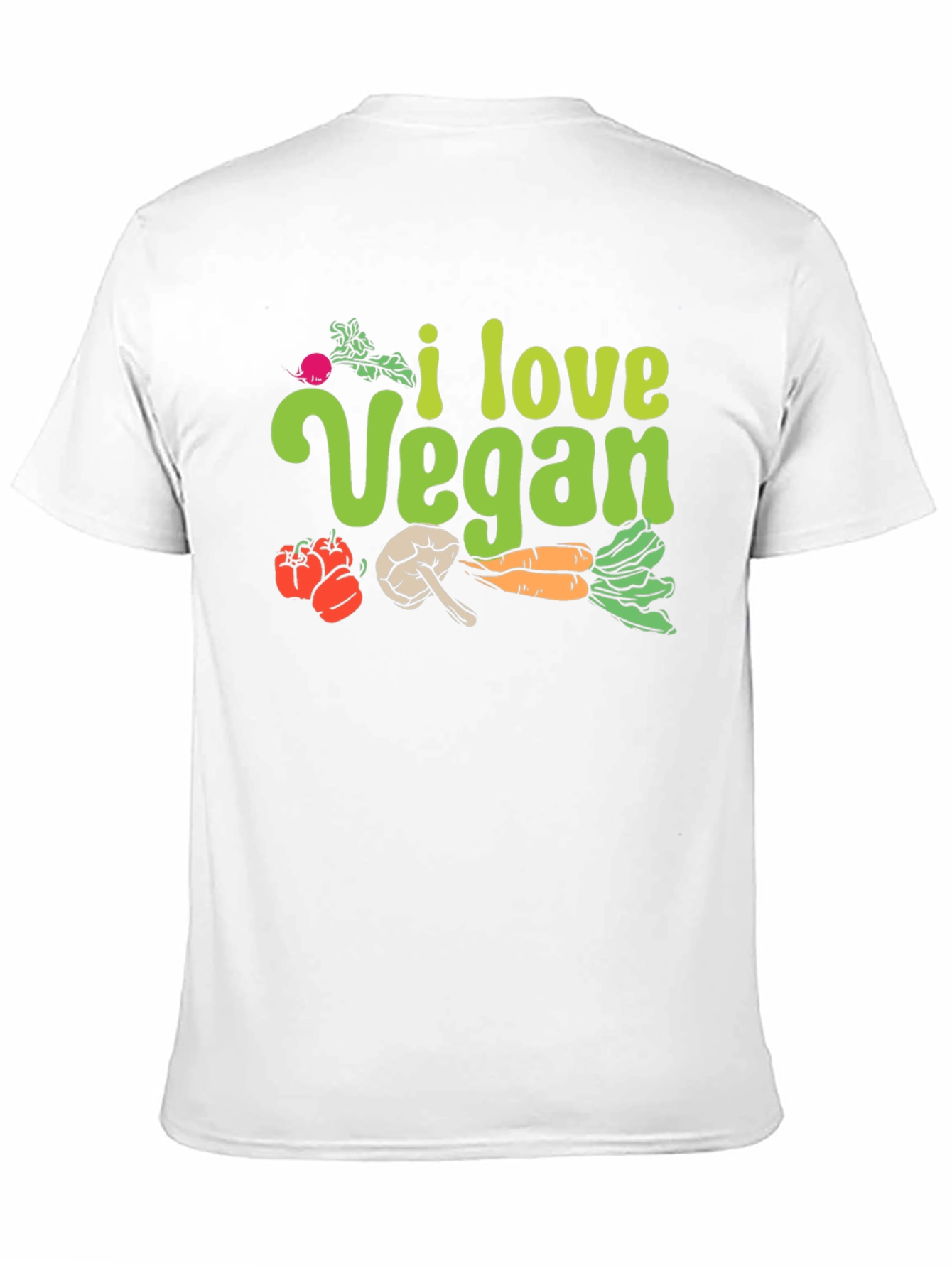 I Love Vegan Black T-Shirt