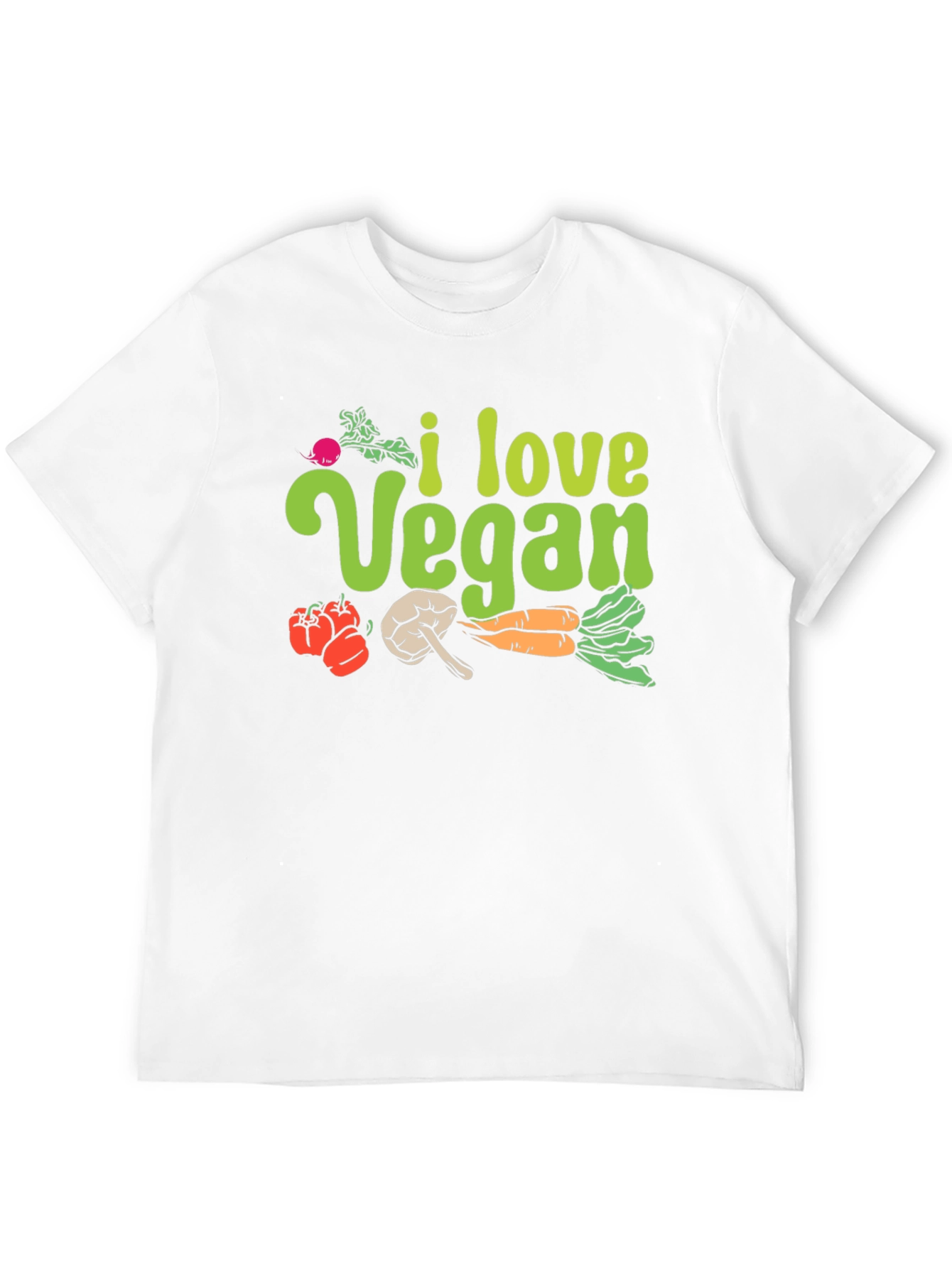 I Love Vegan Black T-Shirt