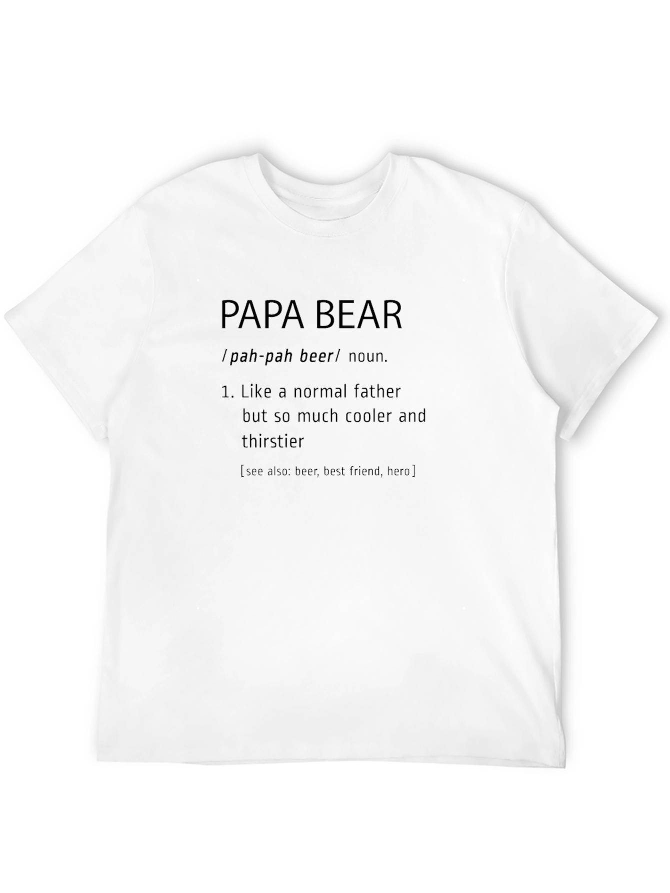 Papa Bear Definition T-Shirt - Cool Fathers Day Tee